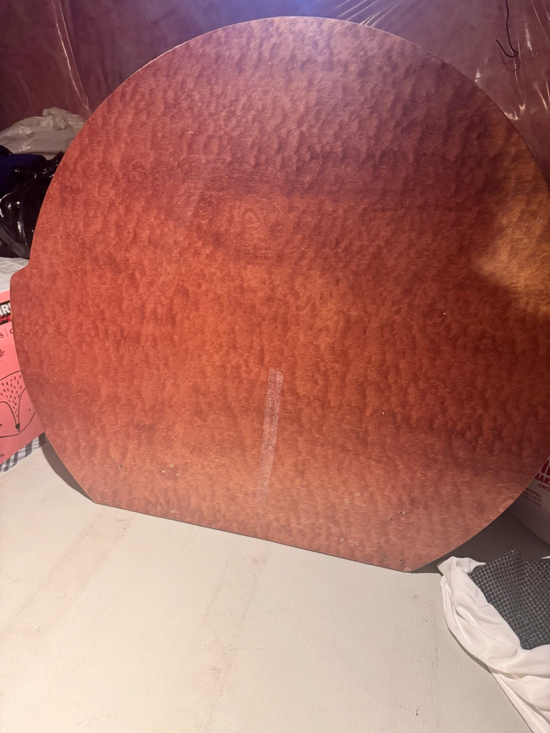 Round  Mirror with Wood Frame - photo 3