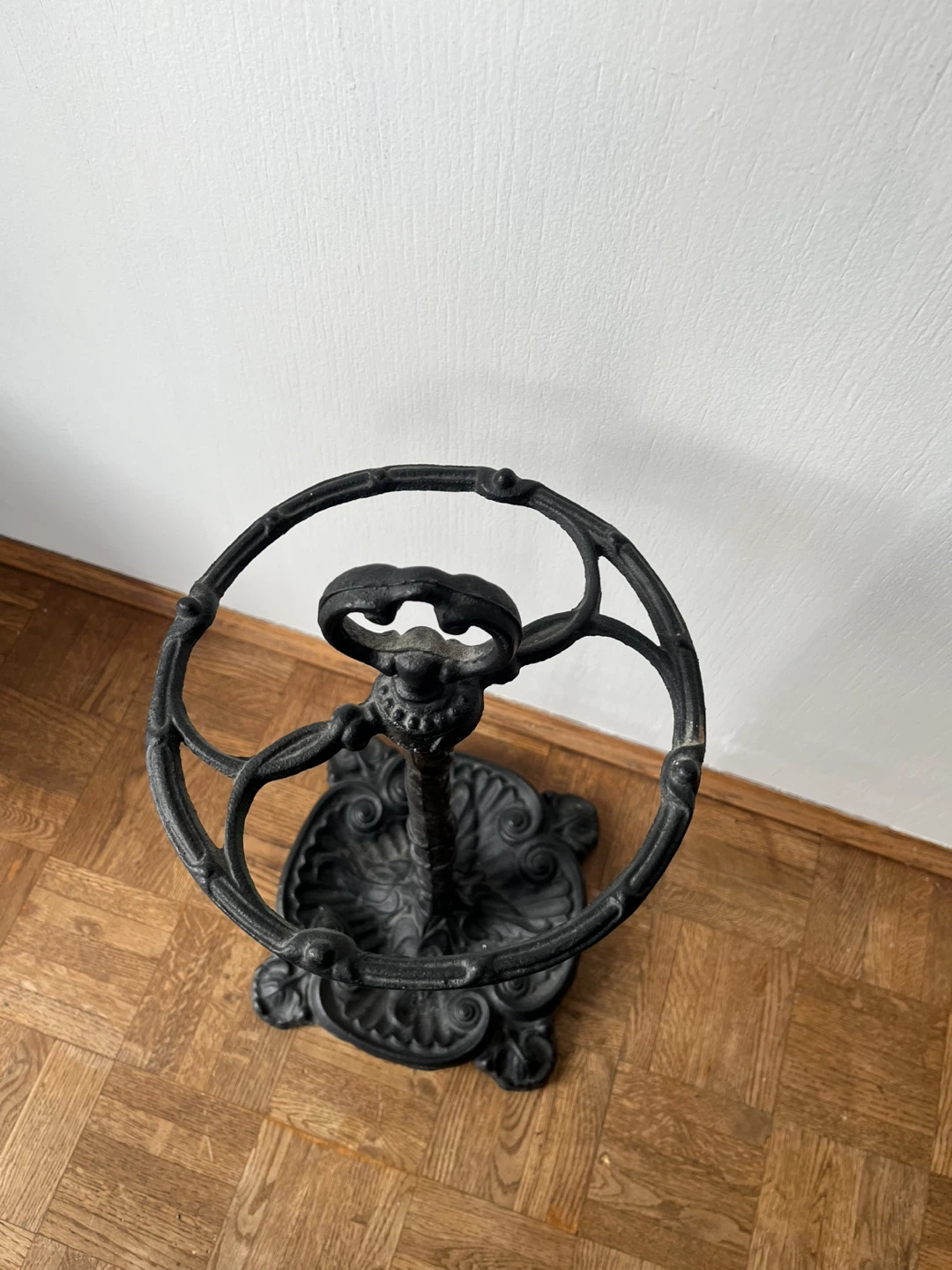 Antique Black Cast Iron Umbrella Stand Holder - photo 3