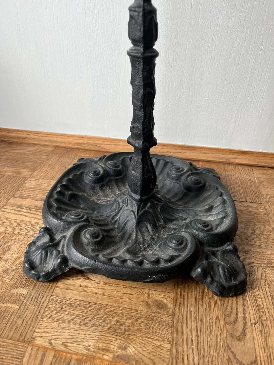 Antique Black Cast Iron Umbrella Stand Holder - photo 2