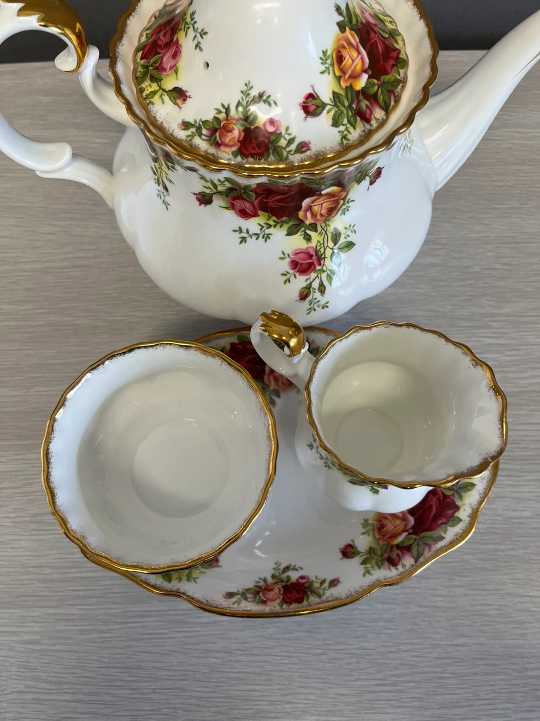 Royal Albert Old Country Roses Tea Set - photo 3