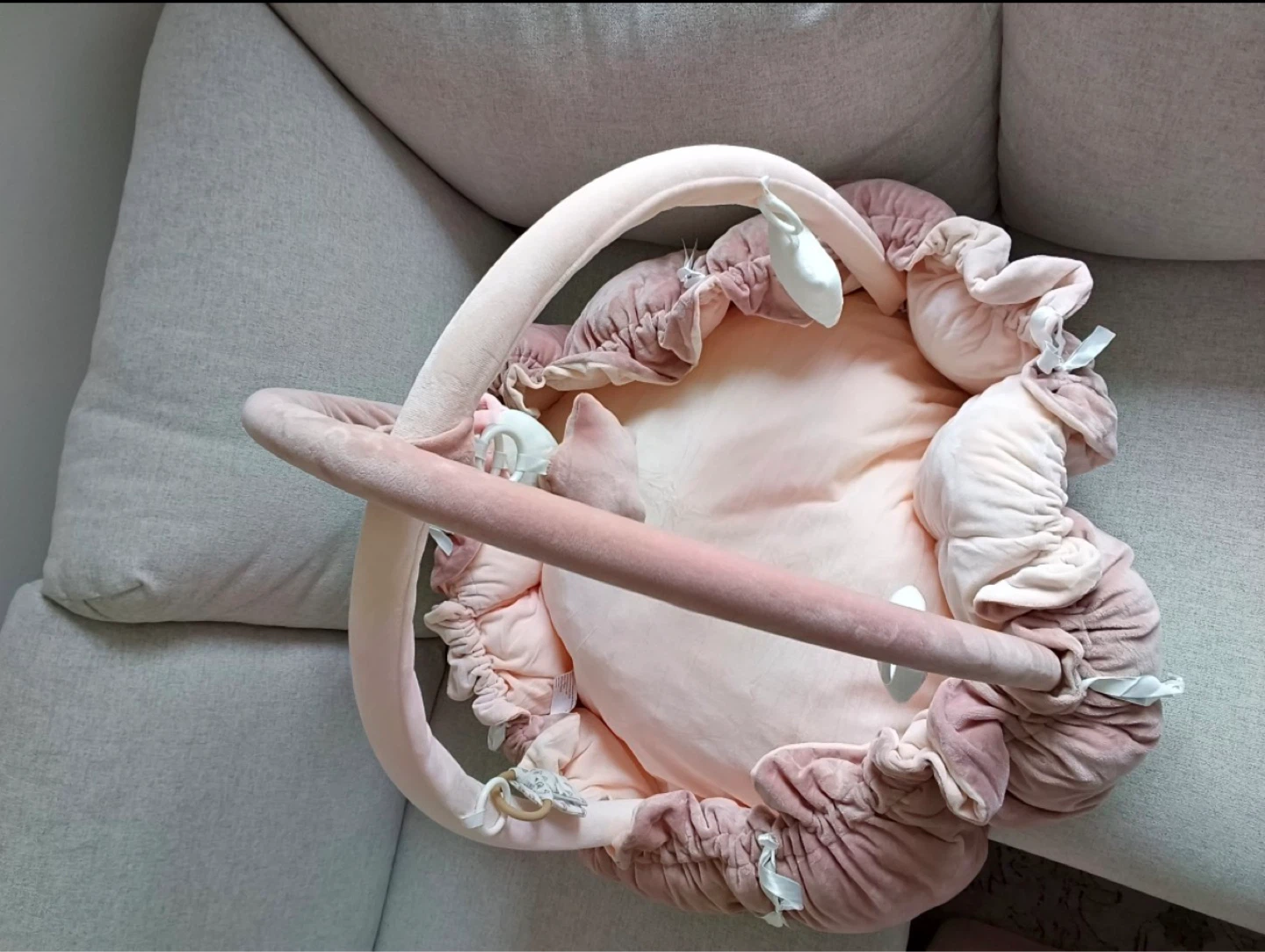 Pink Baby Play Mat with Arches and Toys - photo 2