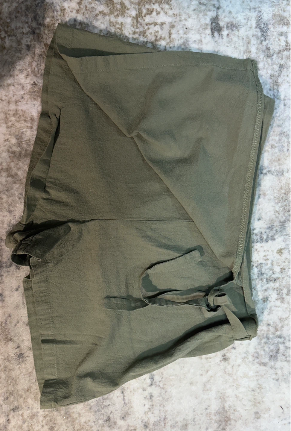 Olive Green Drawstring Shorts