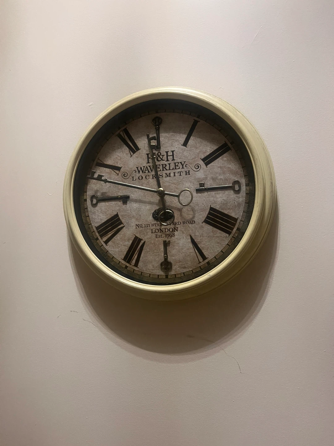 H&H Waverley Locksmith London Wall Clock