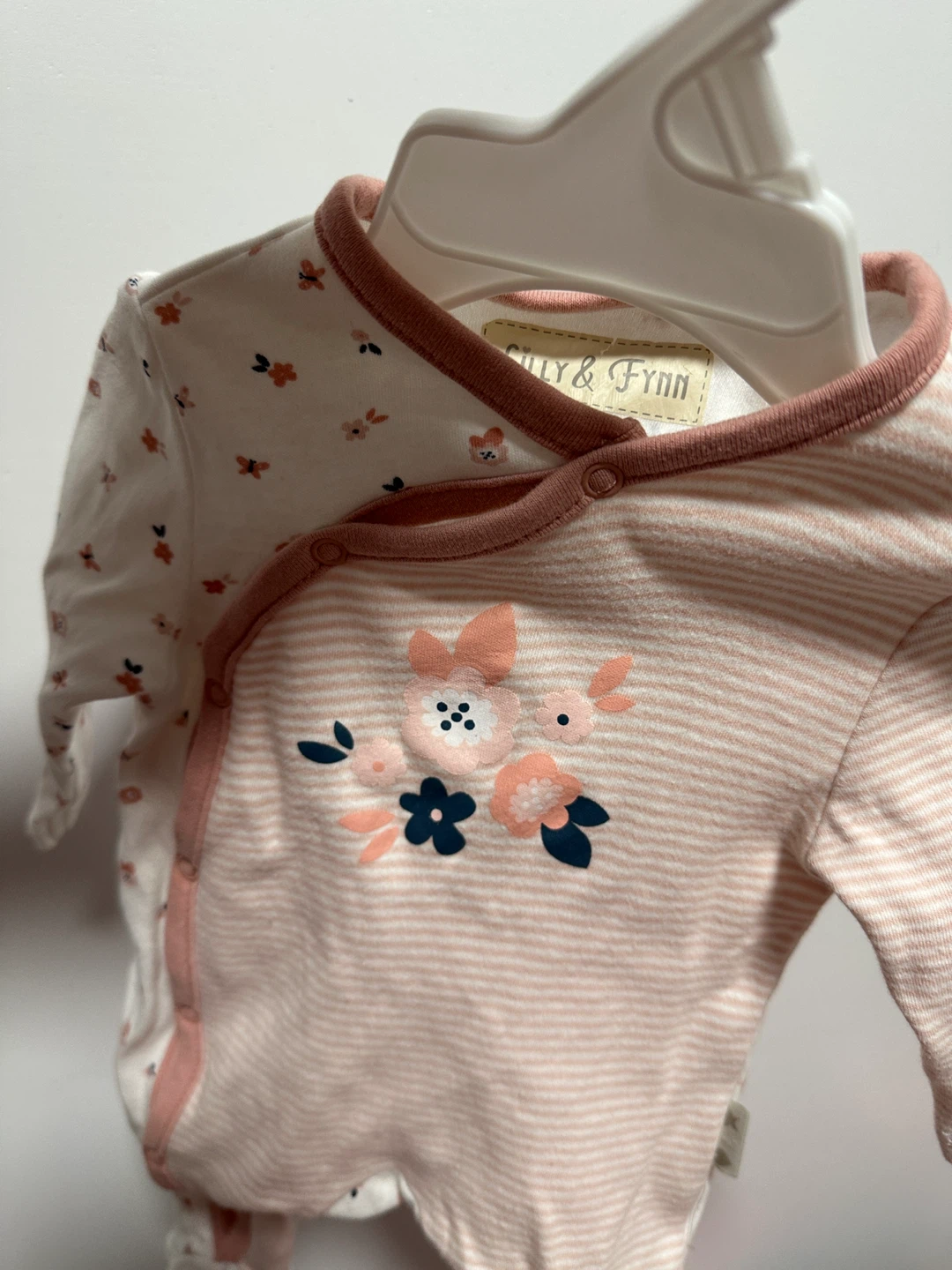 Carter's Newborn Pink Cherry & Floral Footie Pajamas (2 Pack) - photo 4