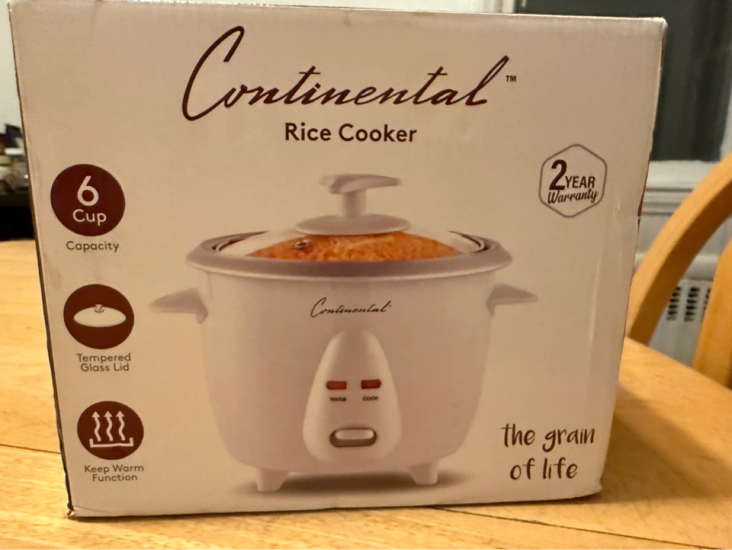 Continental 6 Cup Rice Cooker