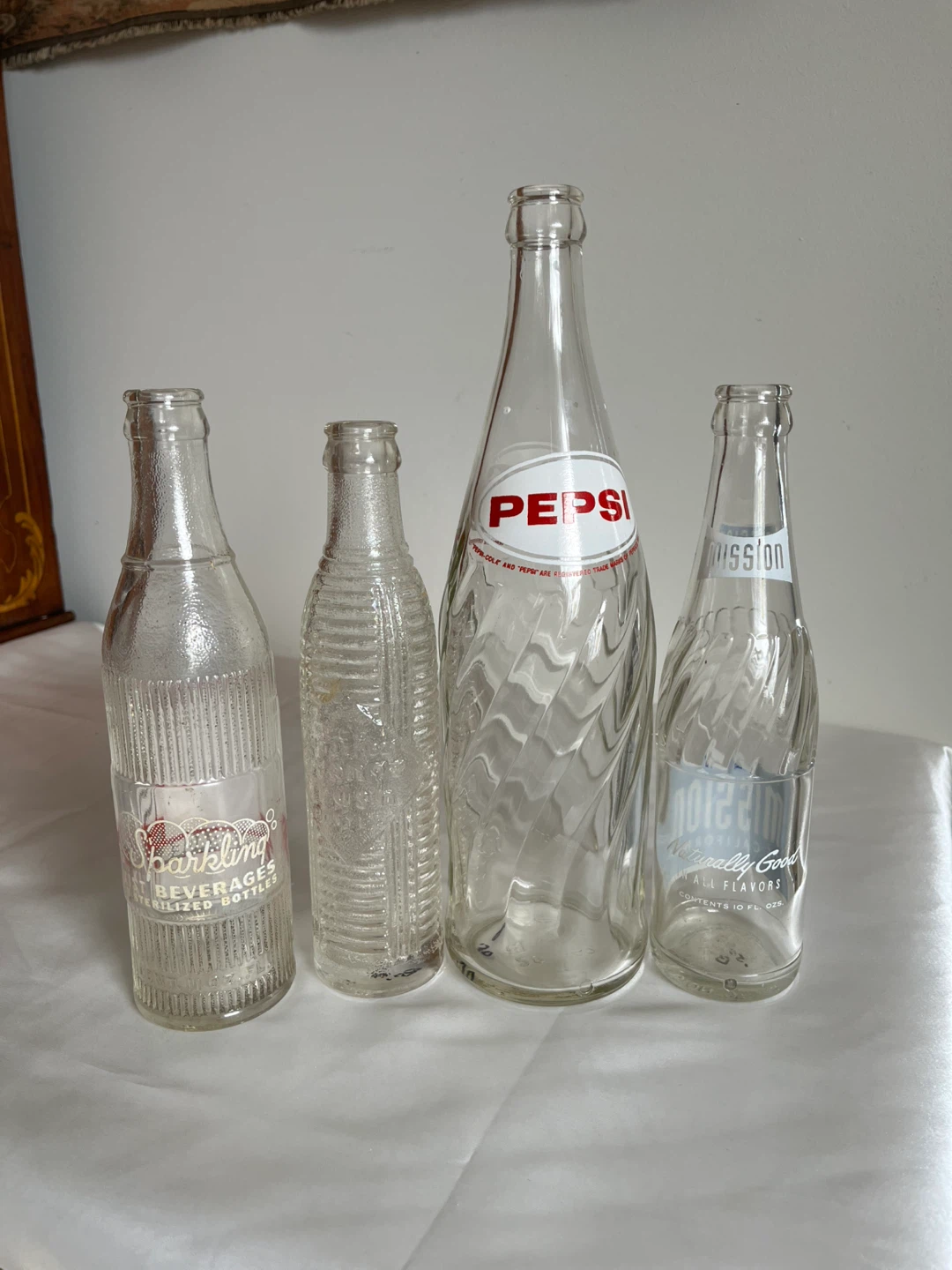 Vintage Soda Bottles - Kist, Pepsi-Cola, Mission of California - photo 2