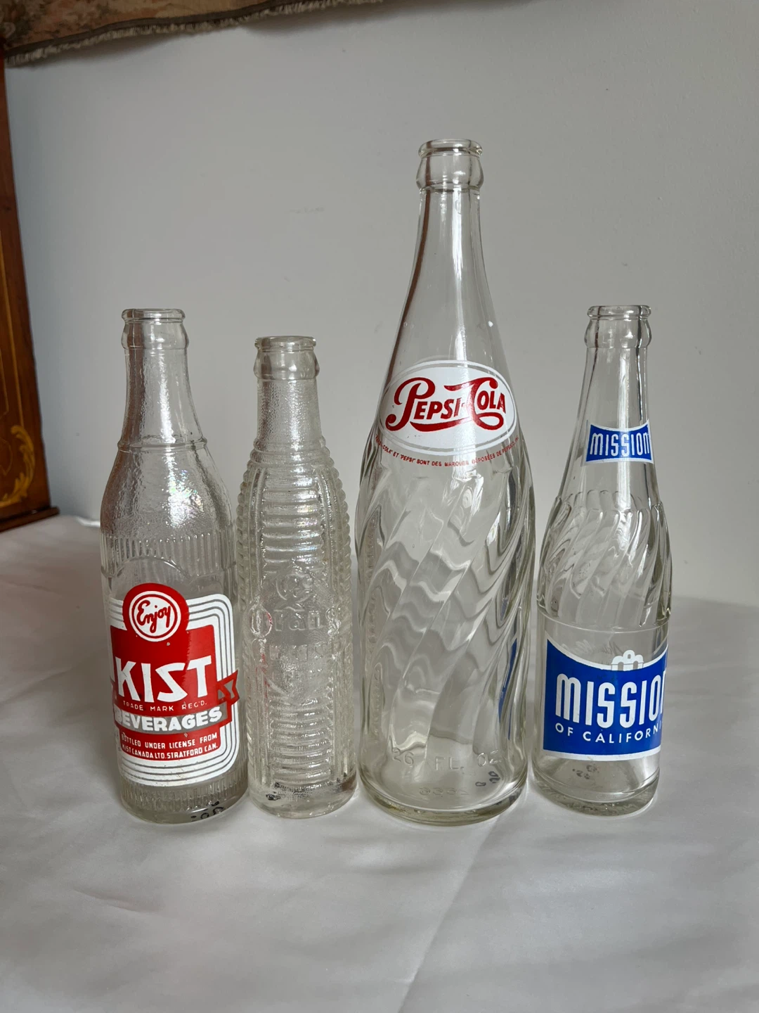 Vintage Soda Bottles - Kist, Pepsi-Cola, Mission of California - photo 3