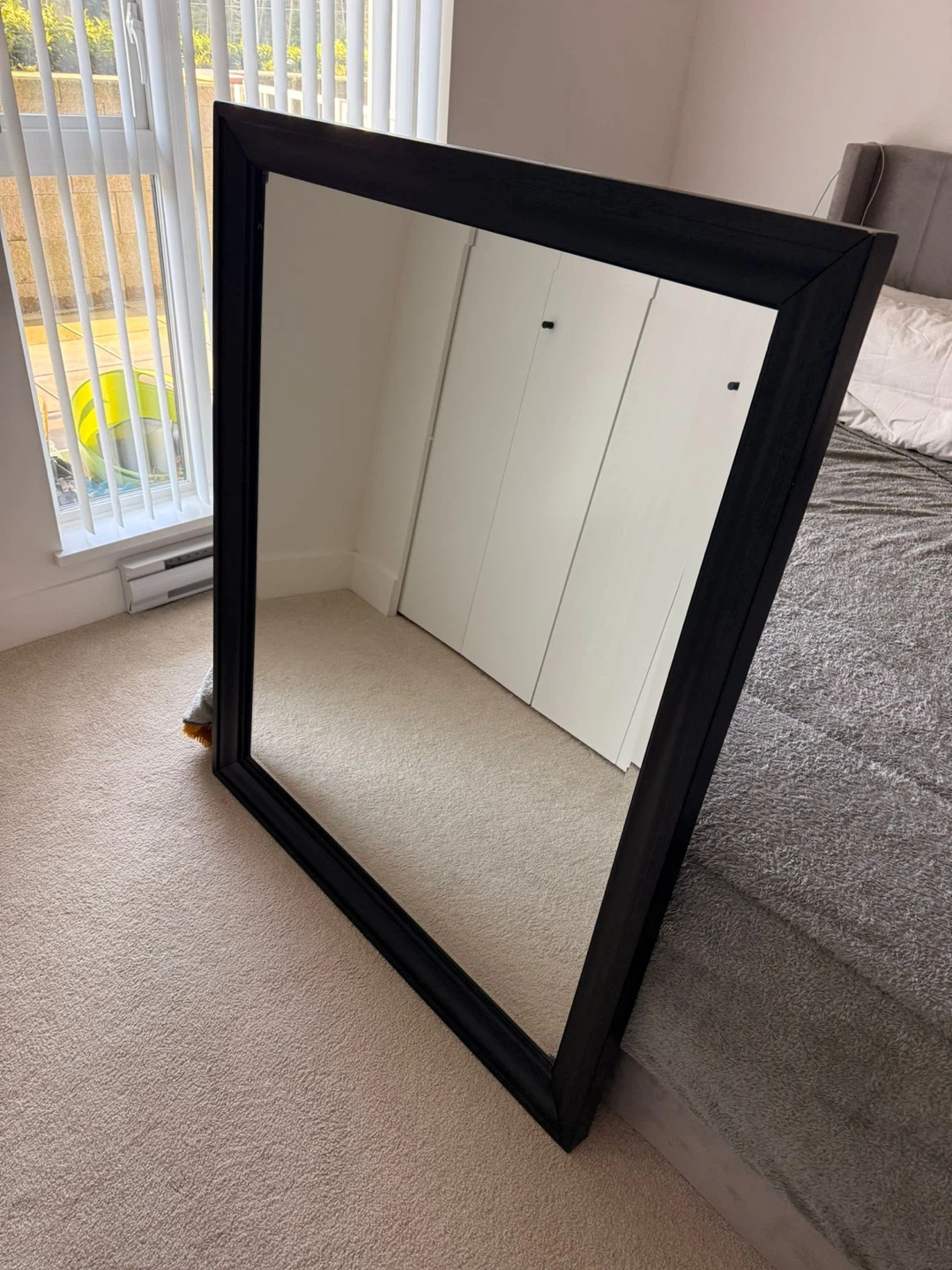 Large solid Wood Framed Mirror