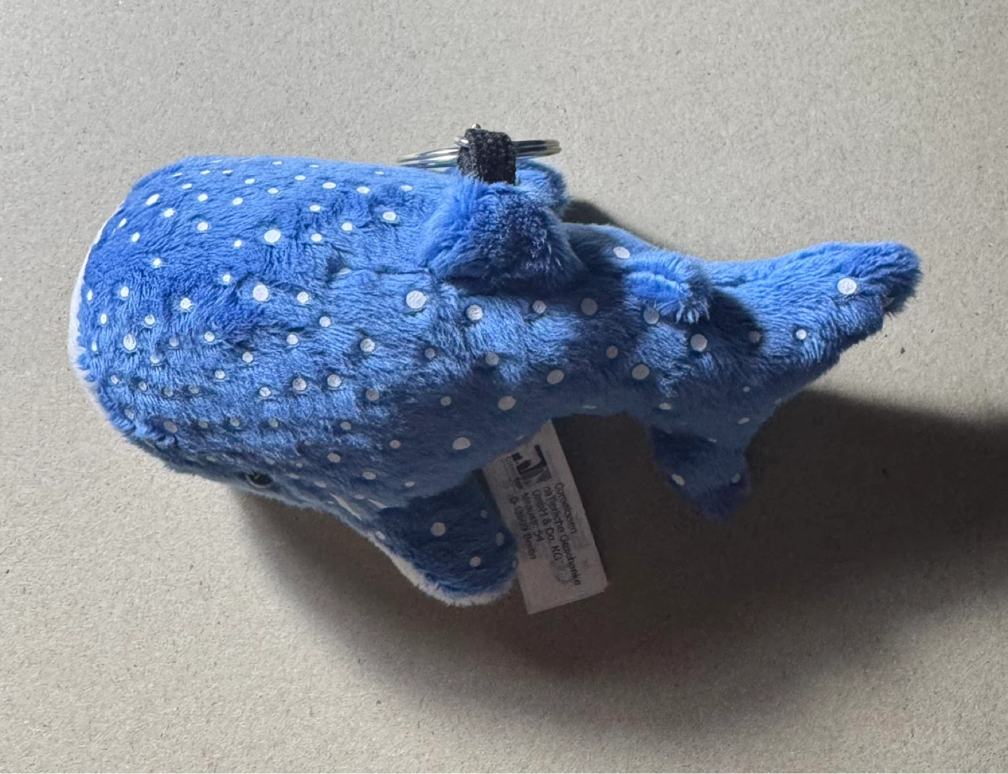 Blue Whale Shark Plush Keychain - photo 3