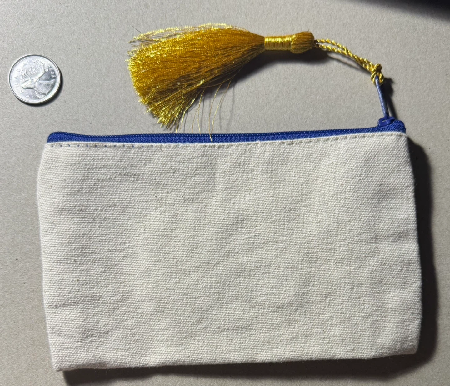 Canvas Pouch with Turtle Embroidery and Tassel - photo 2
