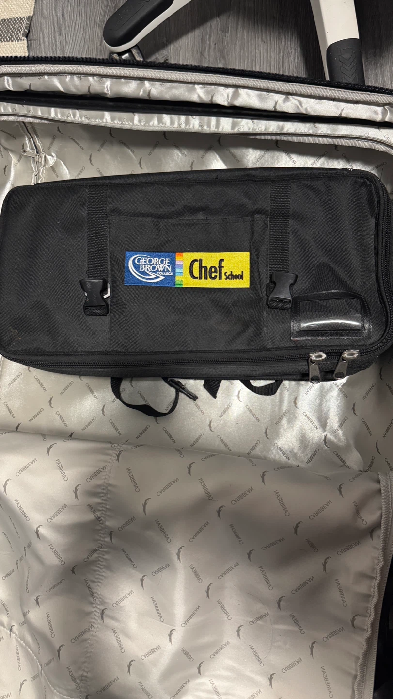 George Brown Chef School Black Knife Roll Bag