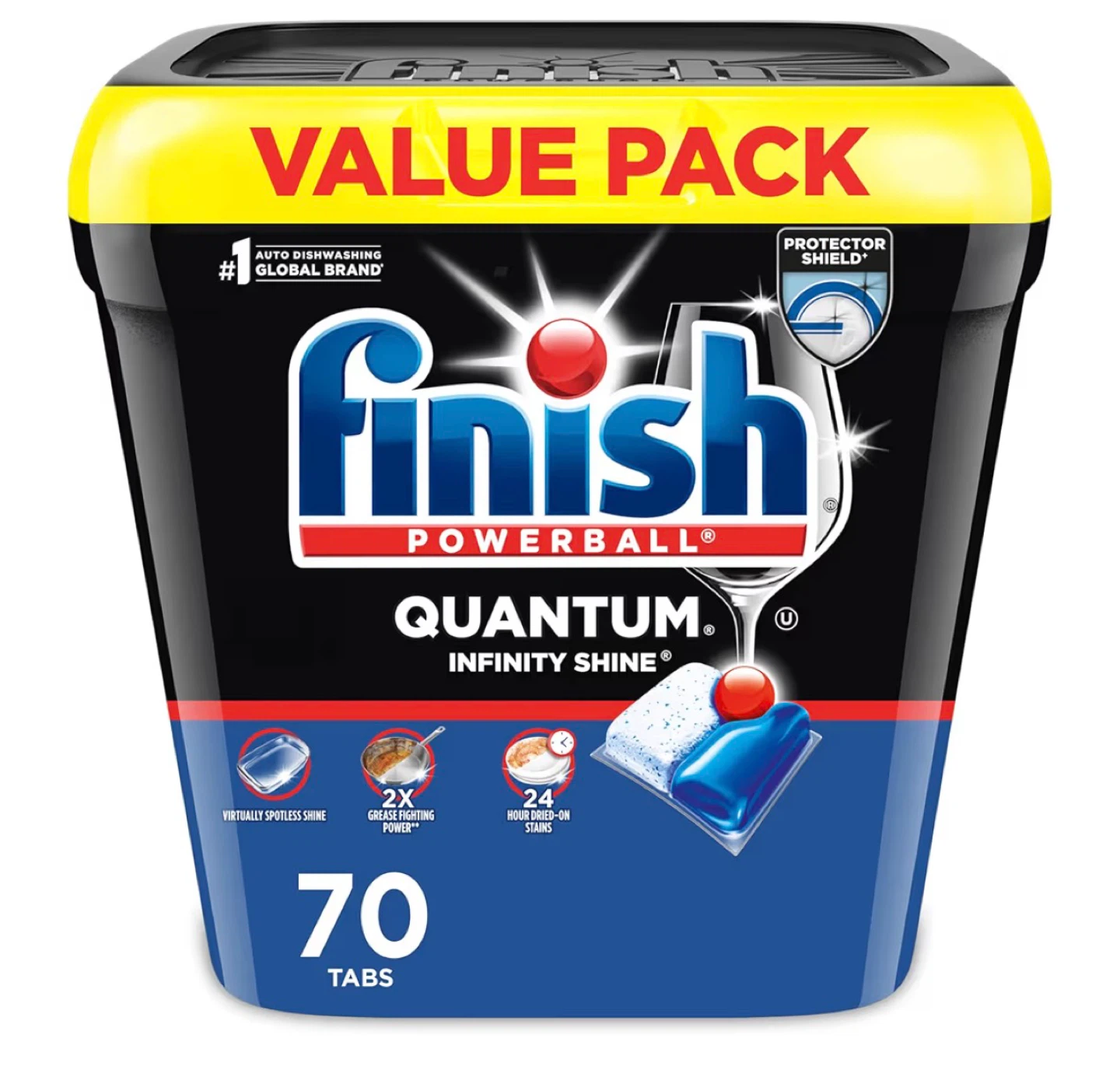 Finish Quantum Infinity Shine Dishwasher Tabs, 70 Count