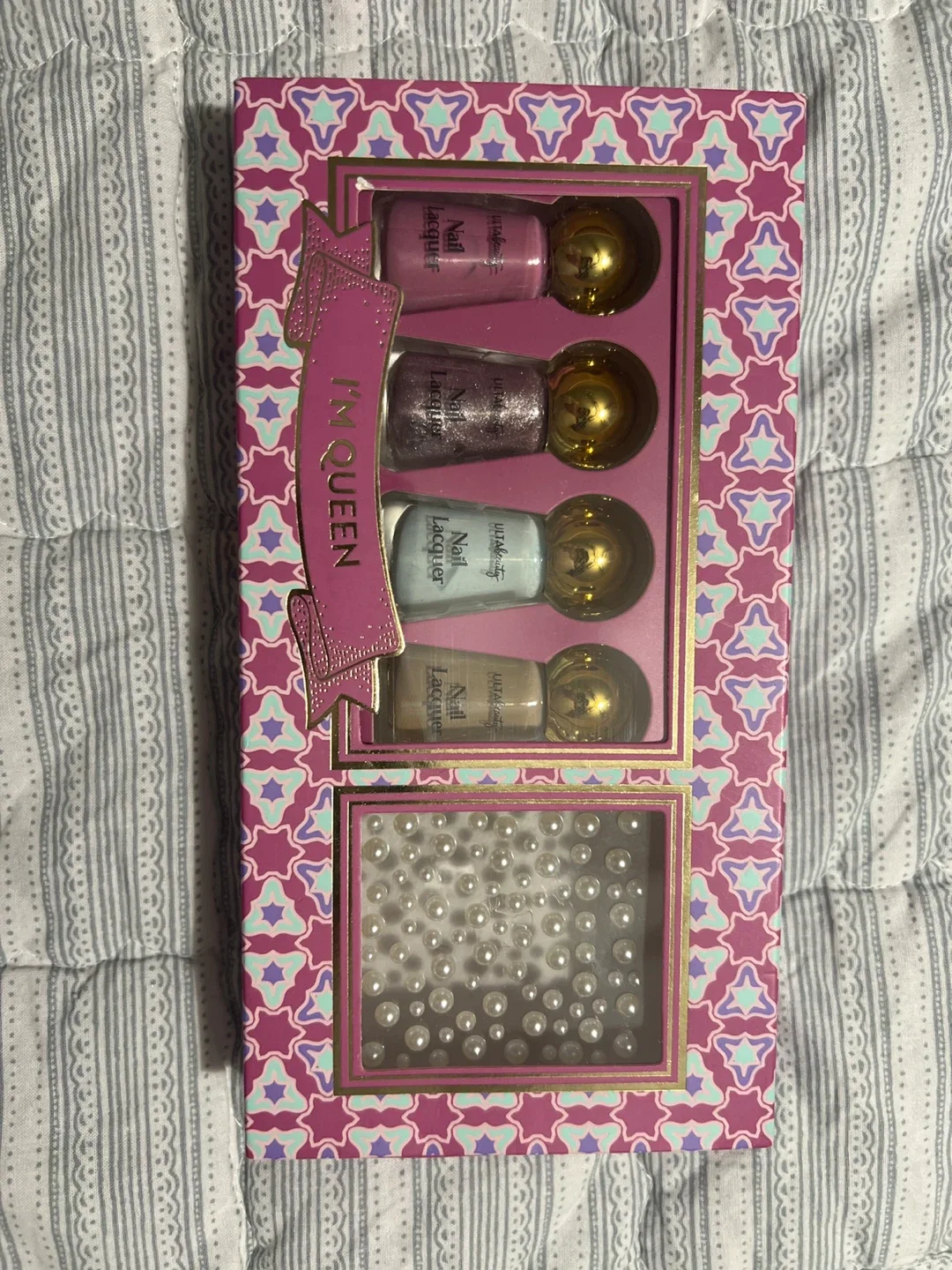 I'm Queen Nail Polish Set with Pearls