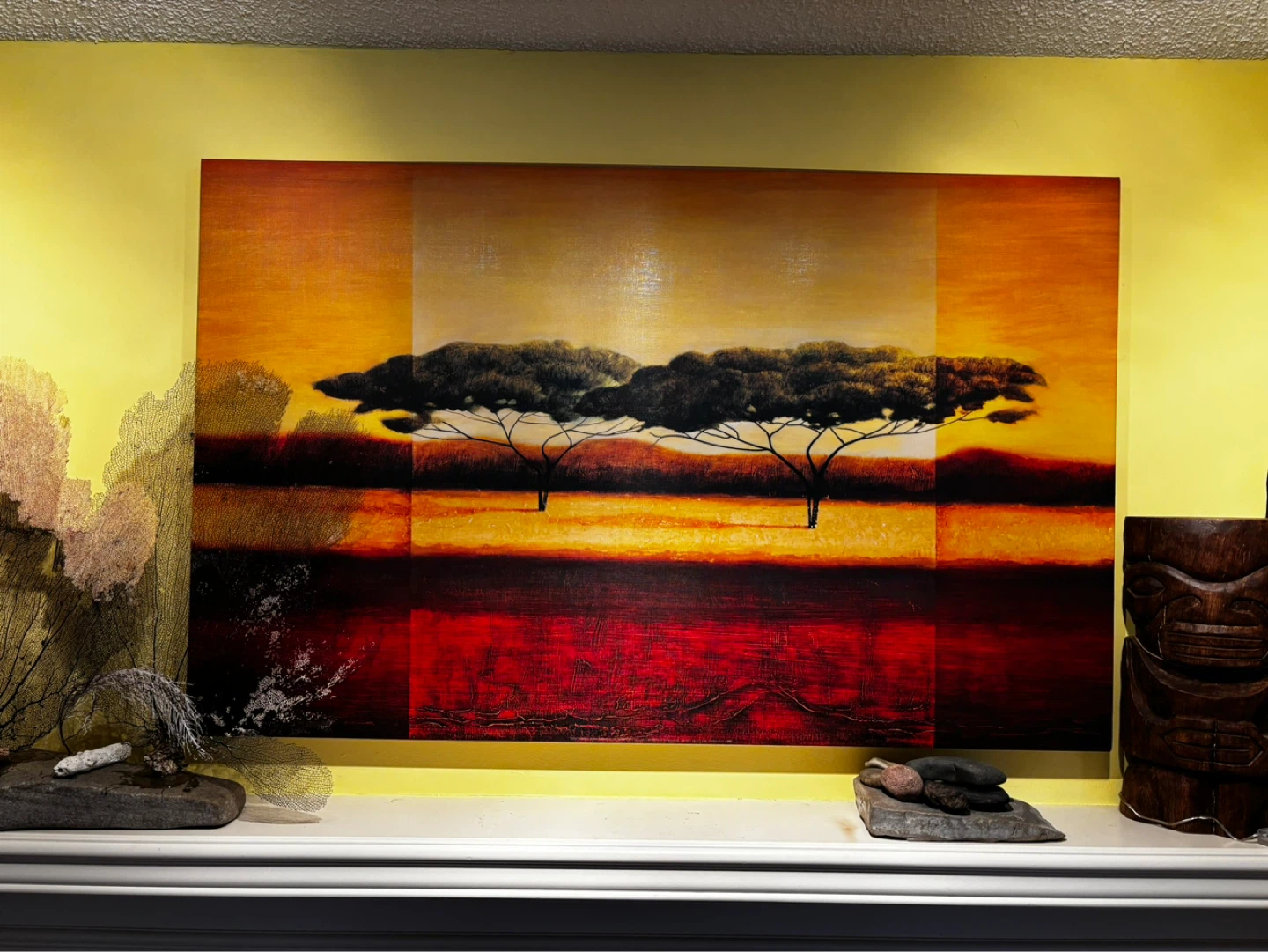 African Sunset Canvas Wall Art