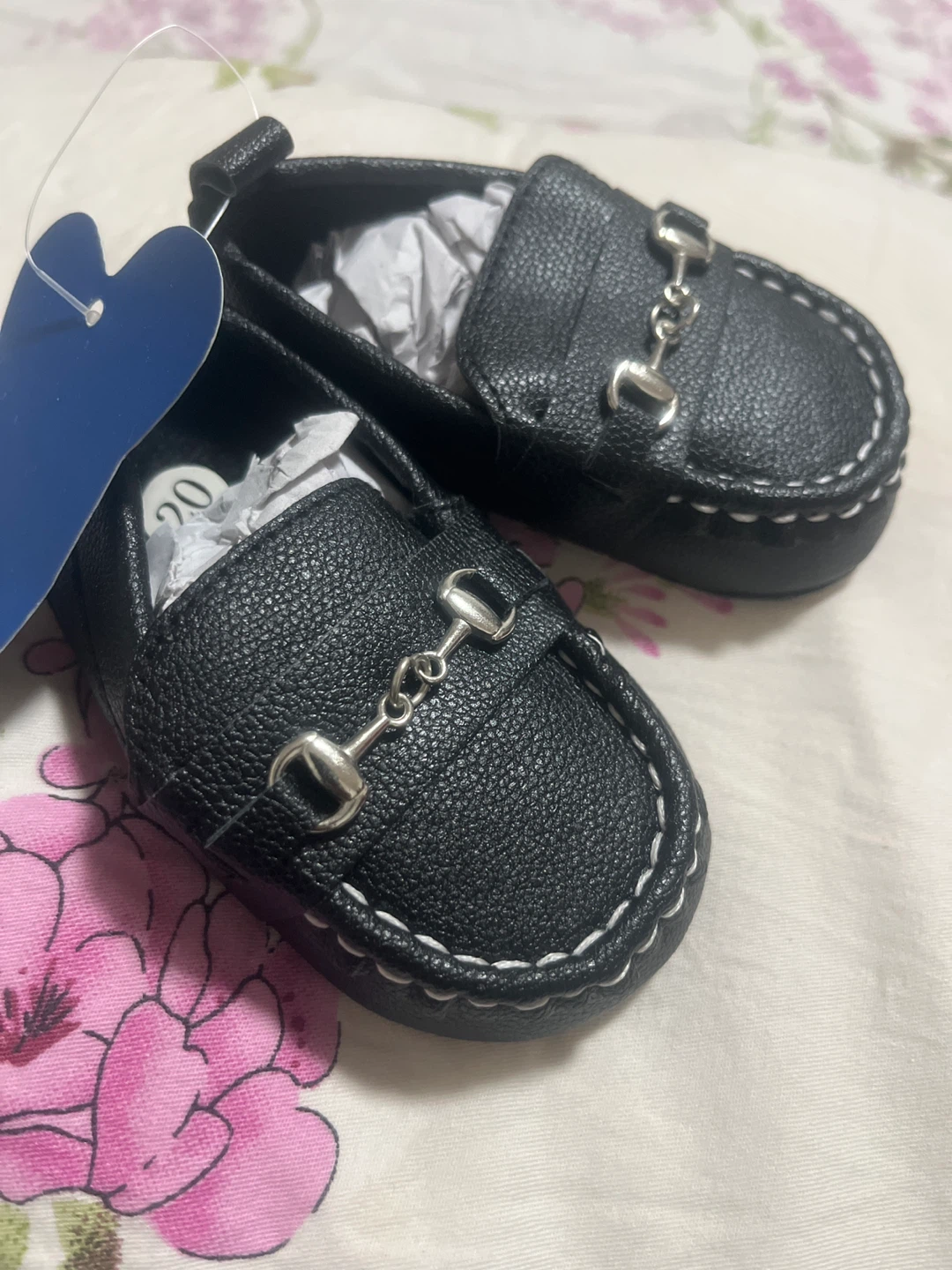 Kids Black Loafer Shoes Size 20