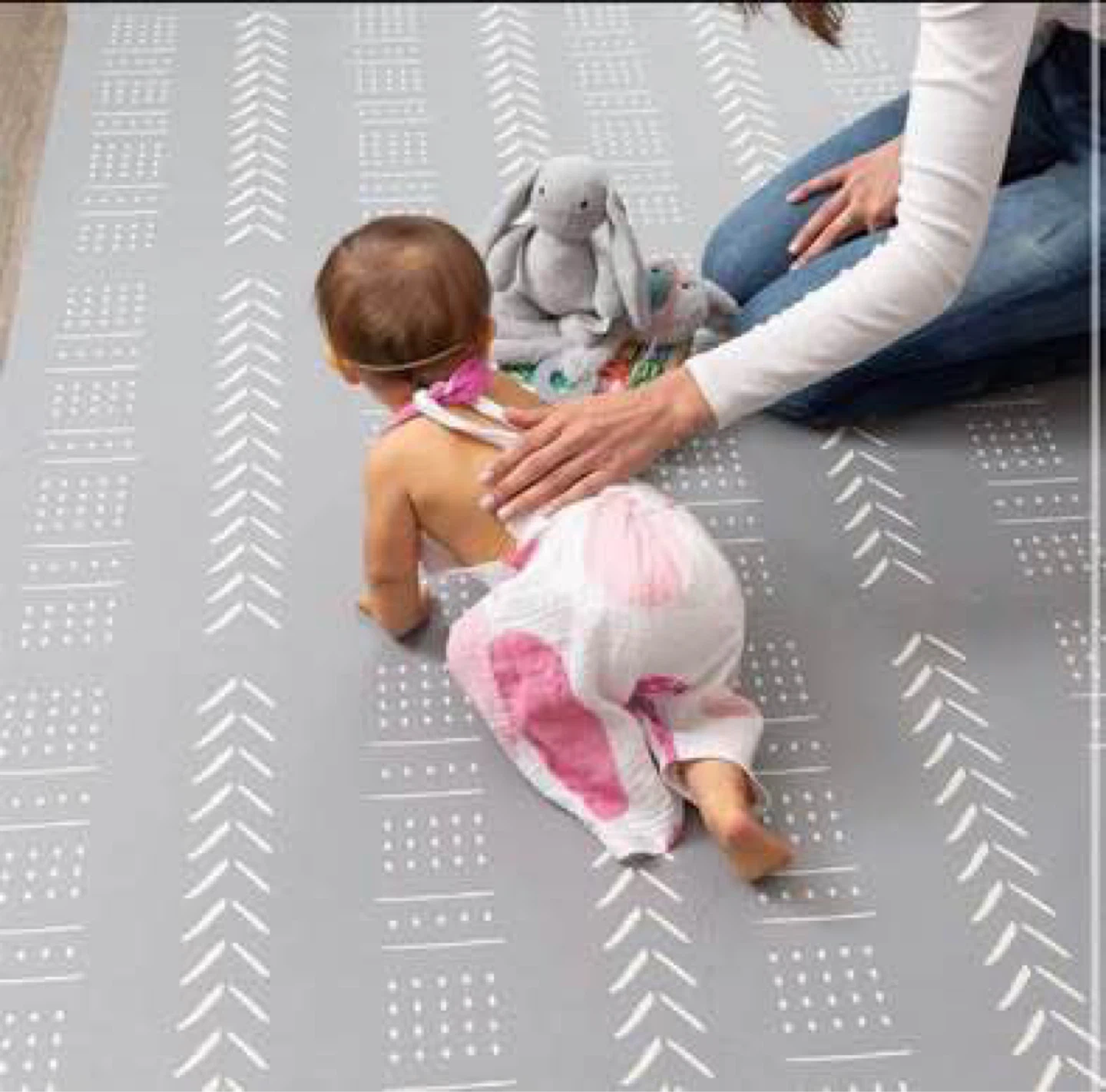 Grey Foam Play Mat with Geometric Pattern - photo 4