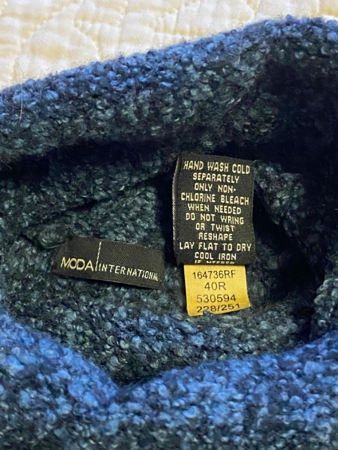 Women’s Moda International sweater - blue, size M - photo 5