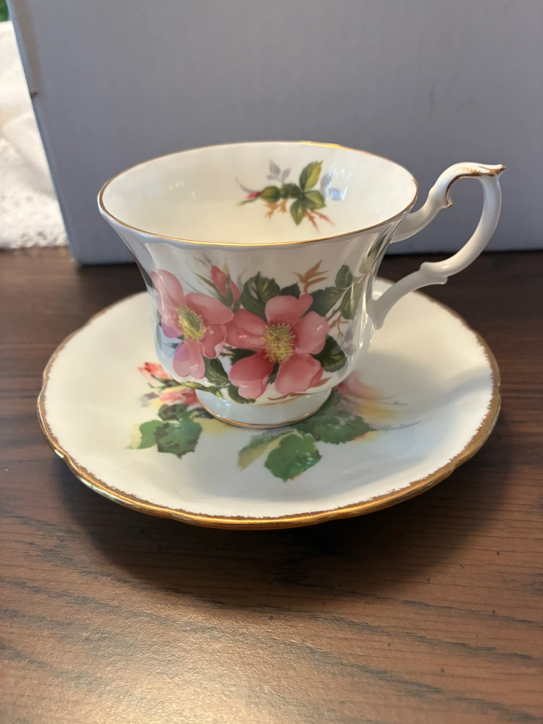 Royal Albert Bone China Teacup & Saucer - Prairie Rose - photo 3