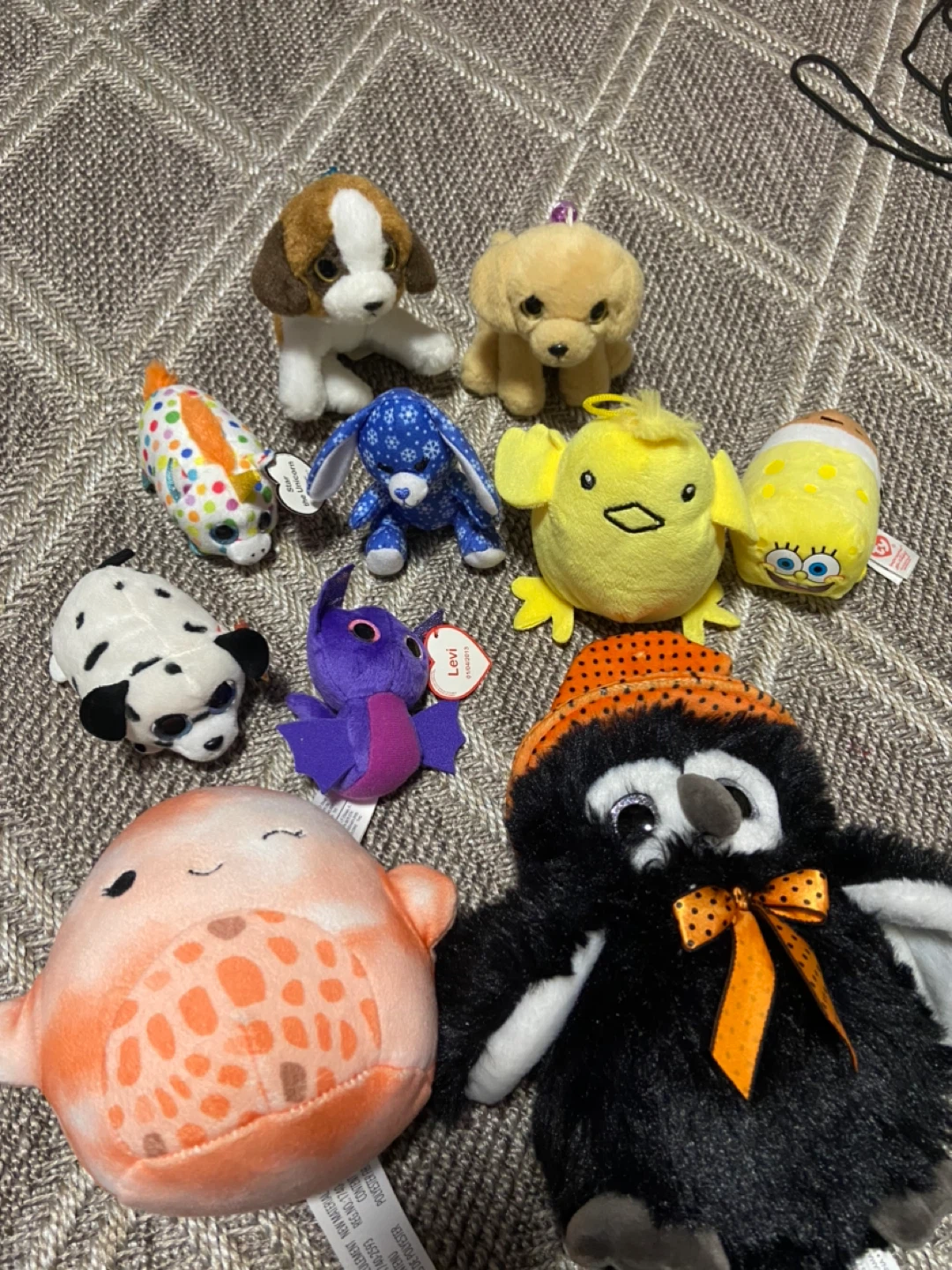 Collection of assorted plush toys