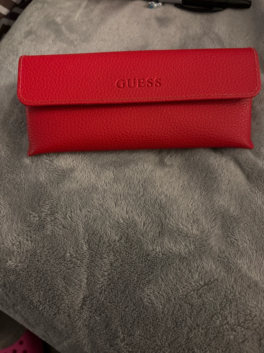 Red GUESS Glasses Case