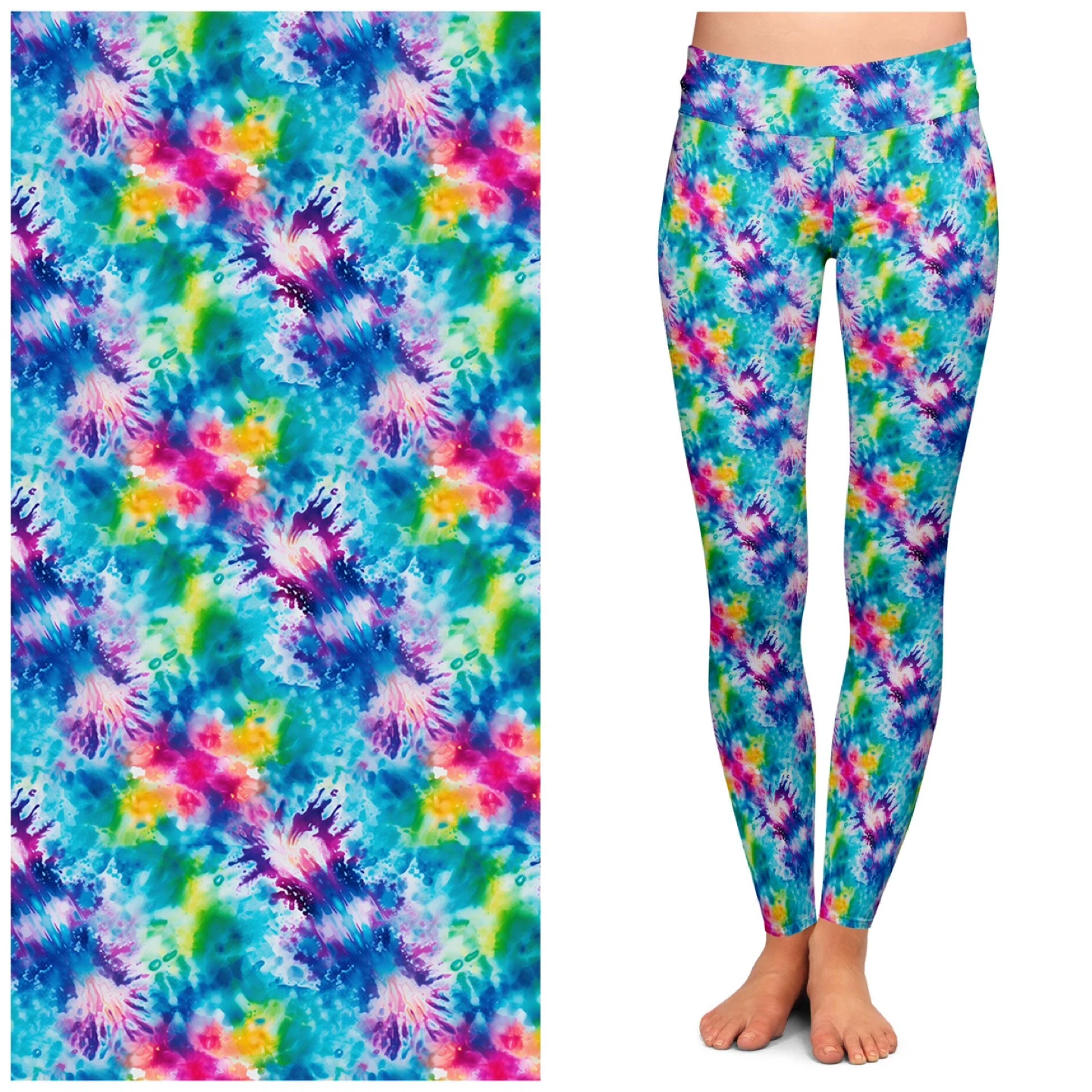 Star-Burst Tie-Dye Leggings - photo 2