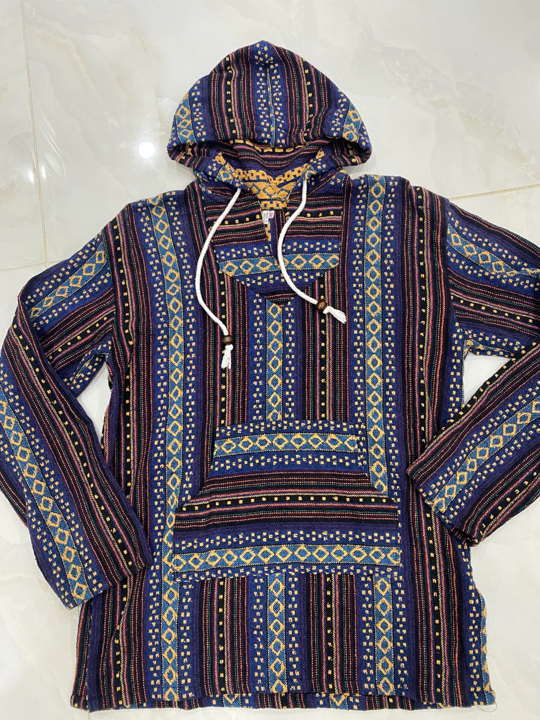 Men's Hooded Pullover Hoodie - Size Medium - 100% Cotton