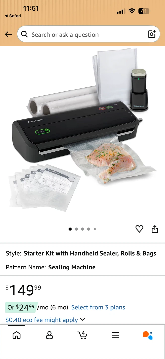 FoodSaver Starter Kit with Handheld Sealer, Rolls & Bags - photo 2