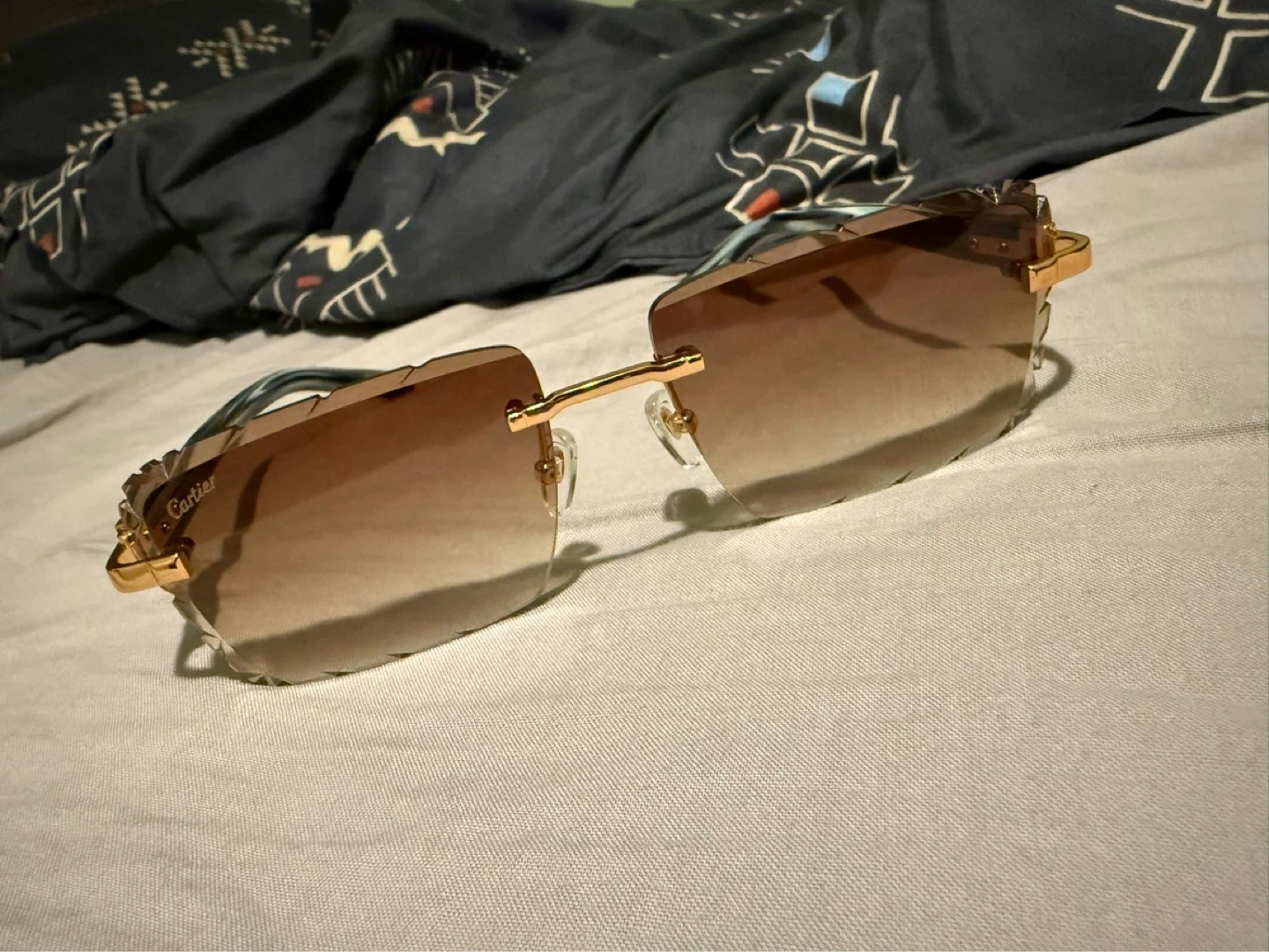 Cartier diamond cut glasses