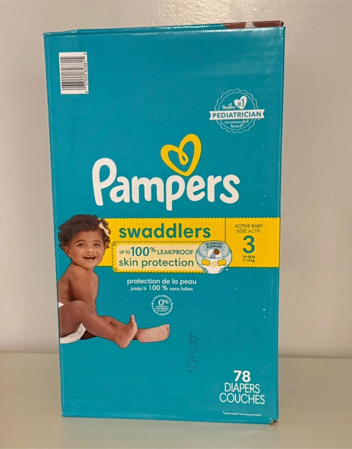 $20 Pampers Swaddlers Diapers Size 3 - 78 Count
