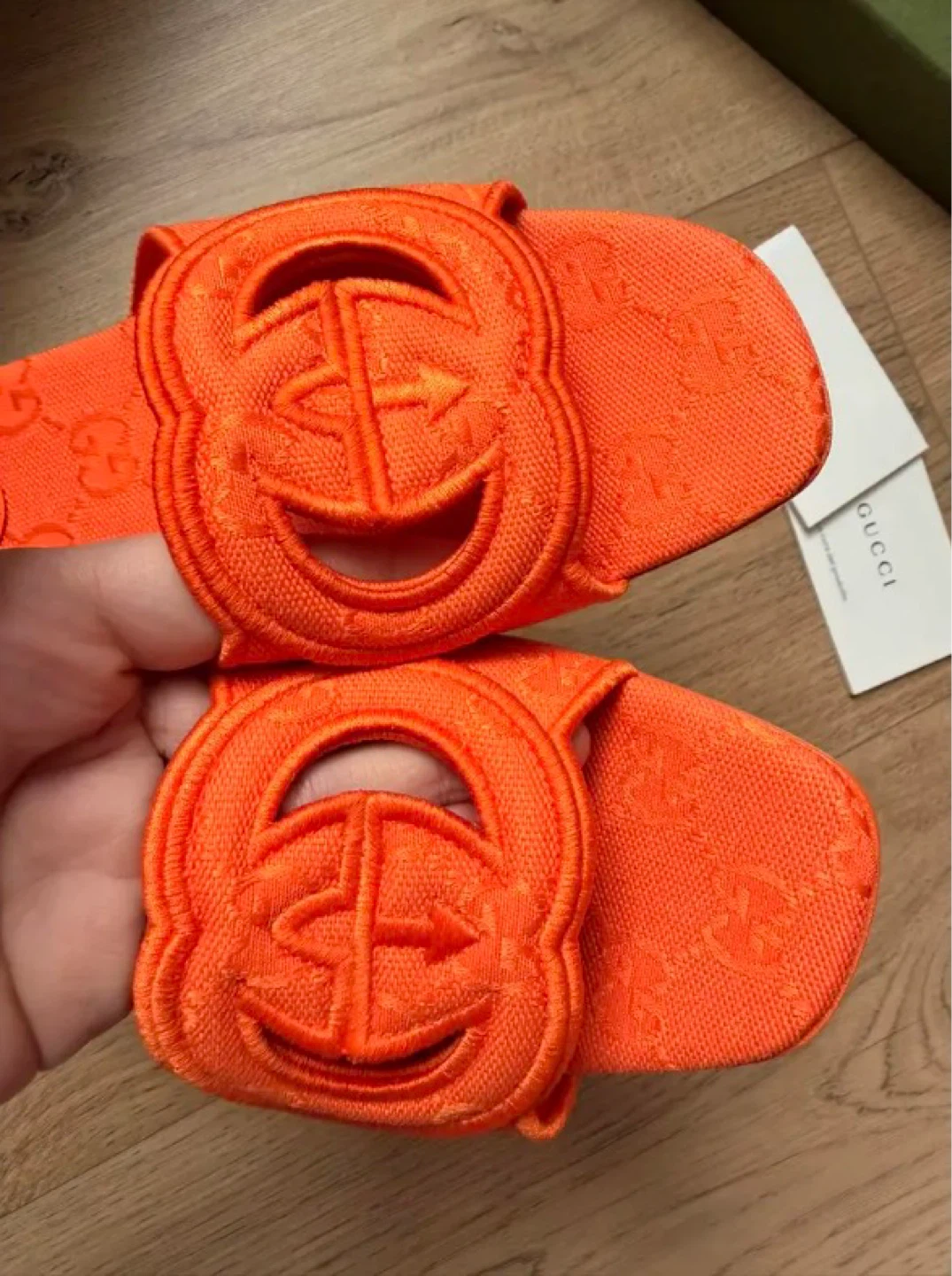 Gucci Orange Slides - photo 5