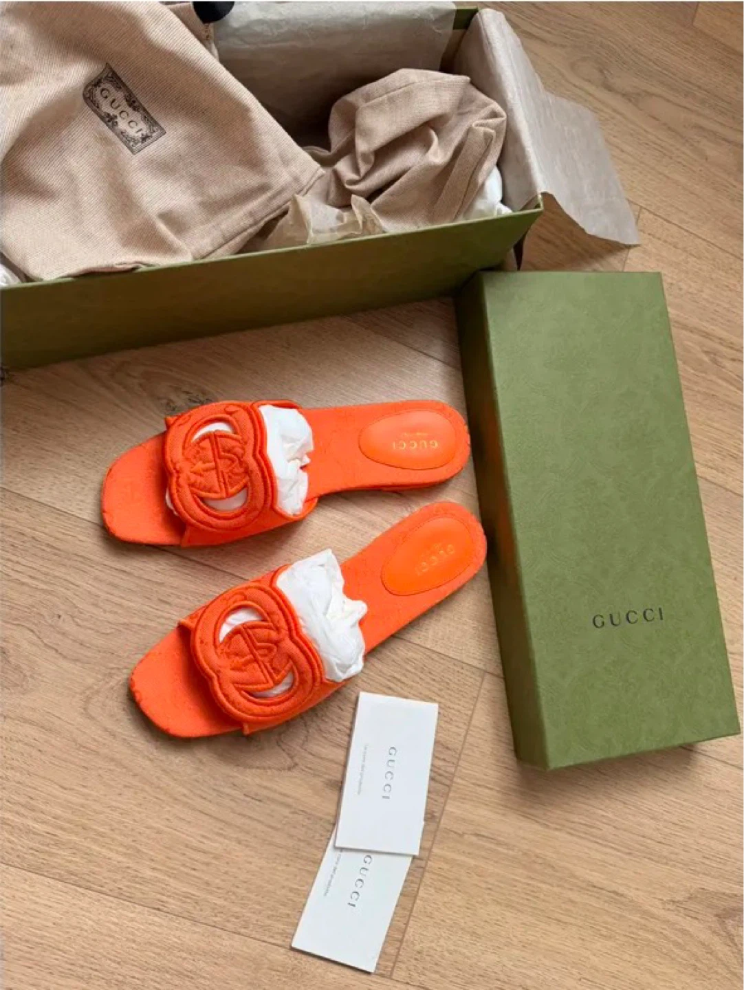 Gucci Orange Slides - photo 4