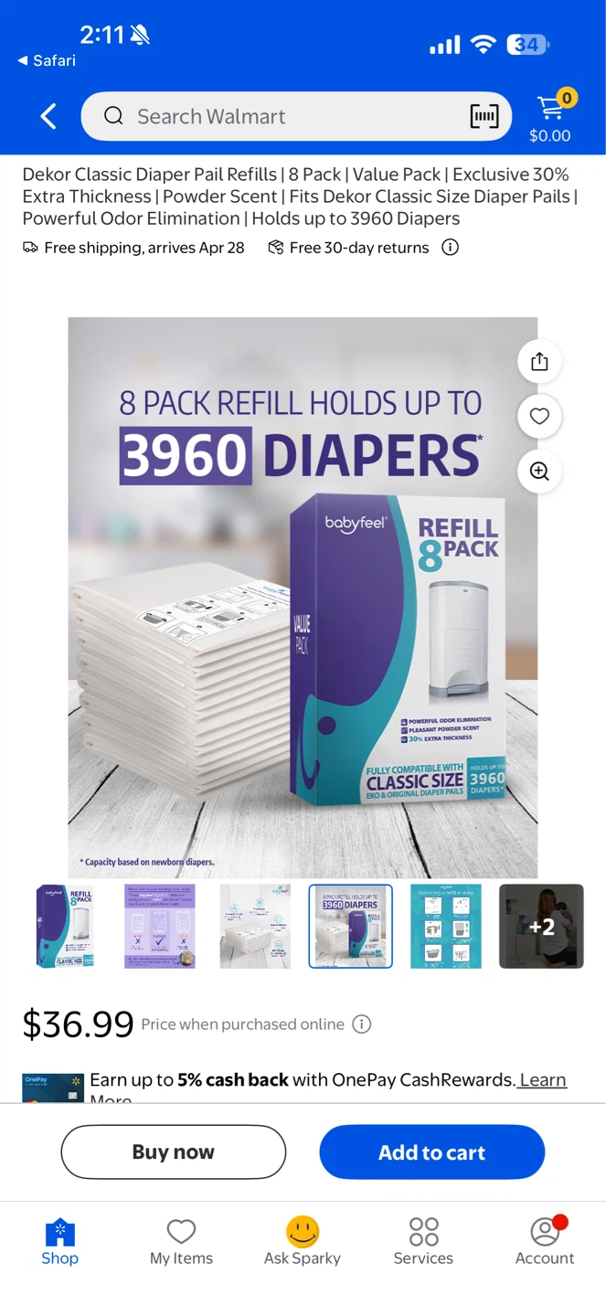 Dekor Diaper Pail & Liners (10 Count) - photo 5