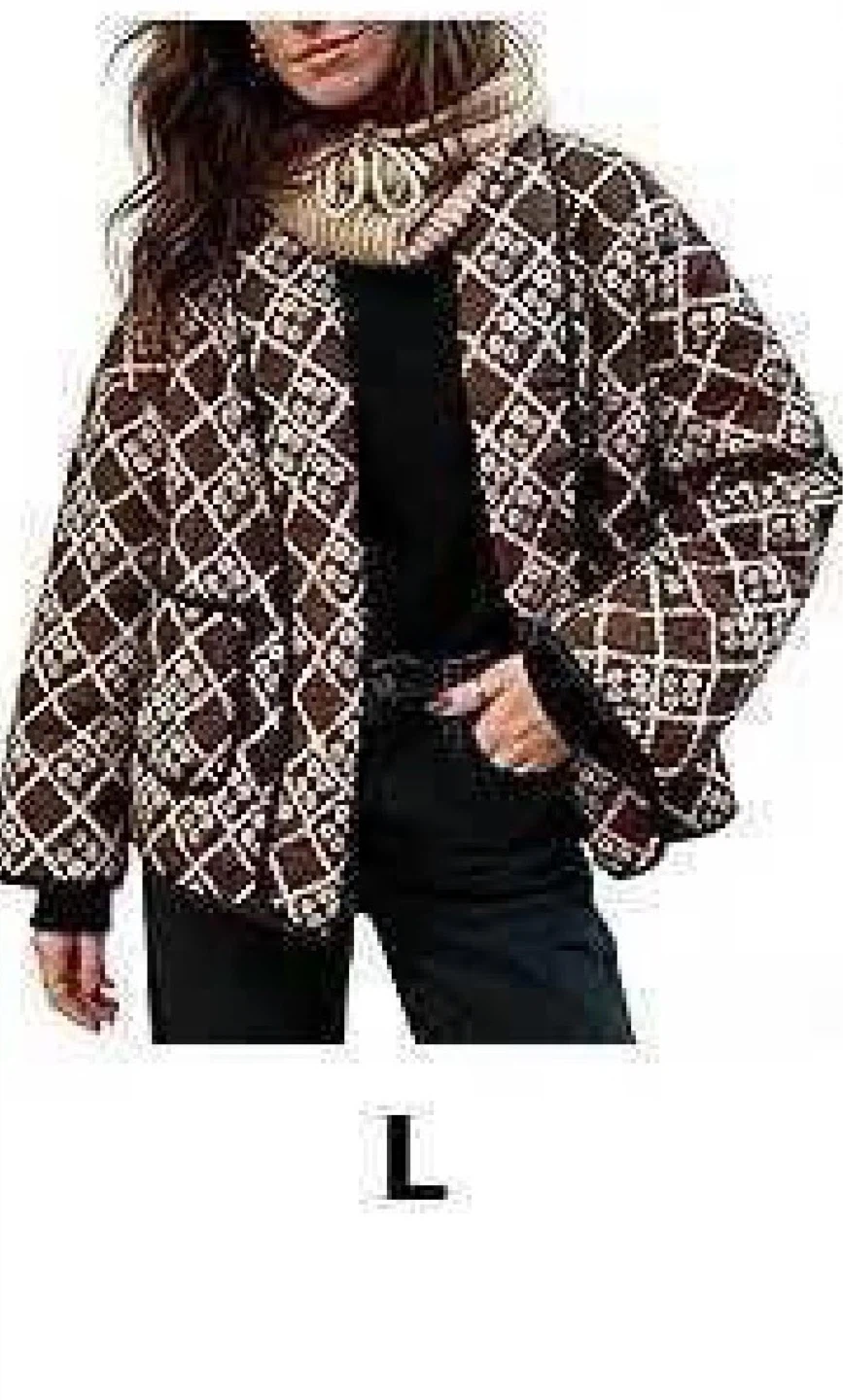 Quilted Pattern Jacket - Size L