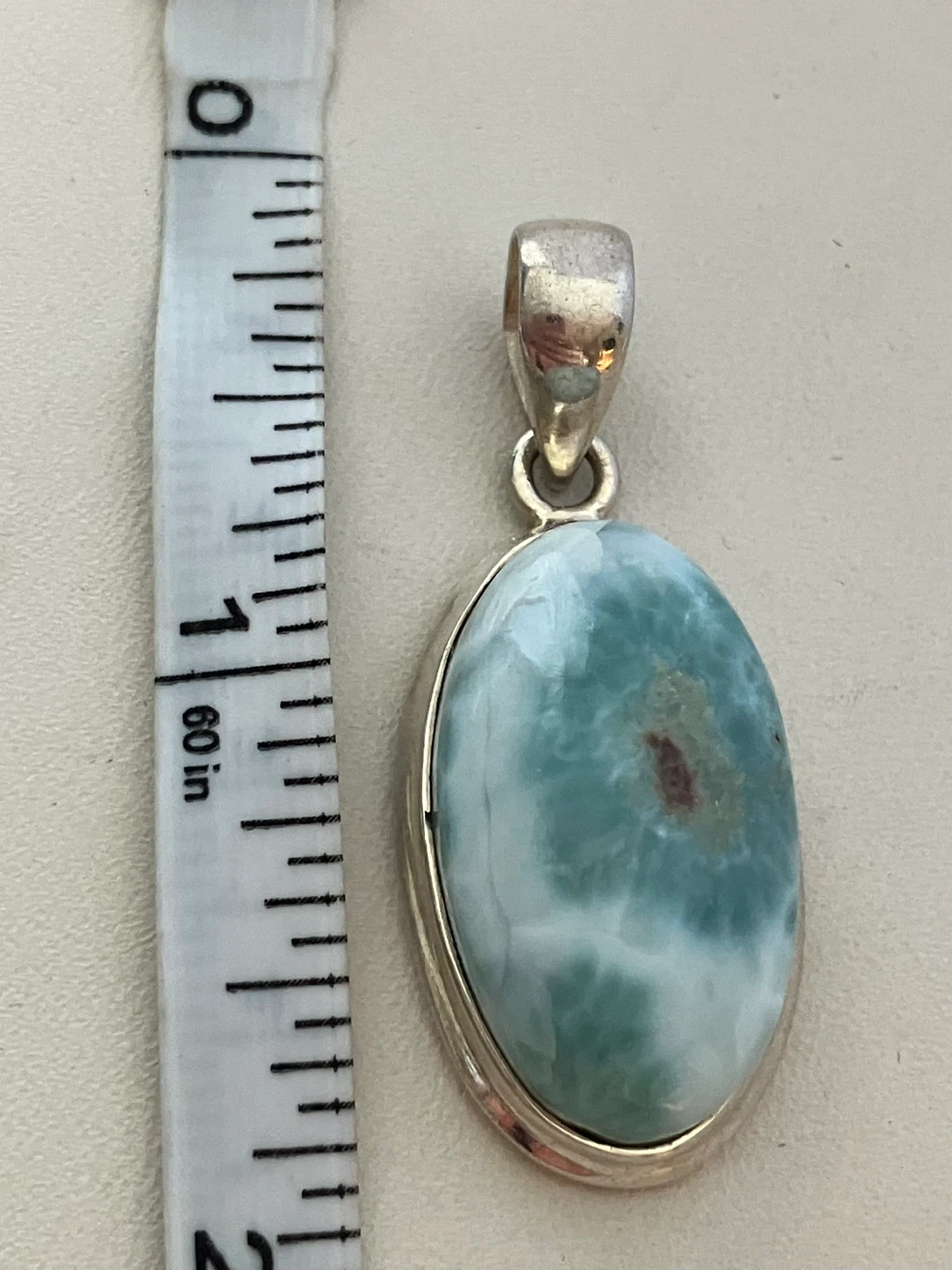 Sterling Silver Larimar Pendant - photo 2