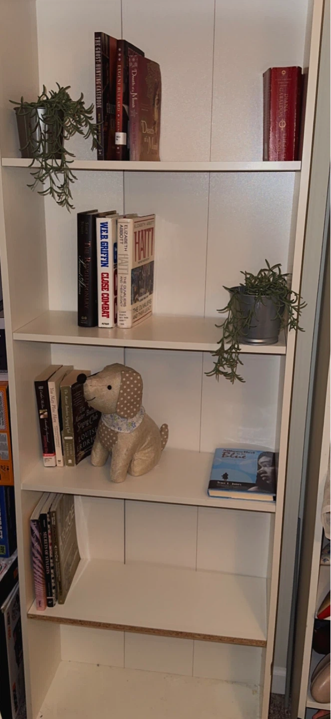 White 5-Shelf Bookshelf - 71" H x 24" W x 9.5" D - photo 2