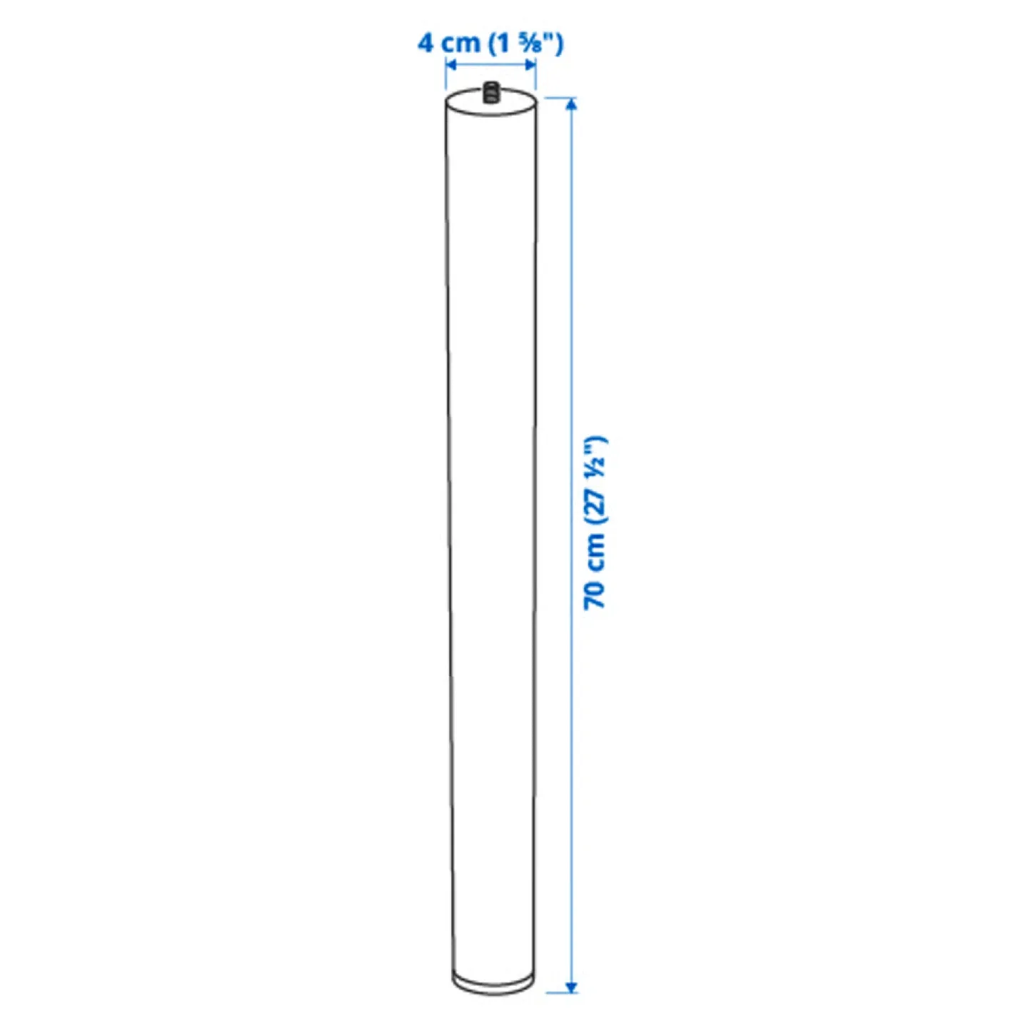 Ikea ADILS Black Table Legs (4x) - 70 cm - photo 2