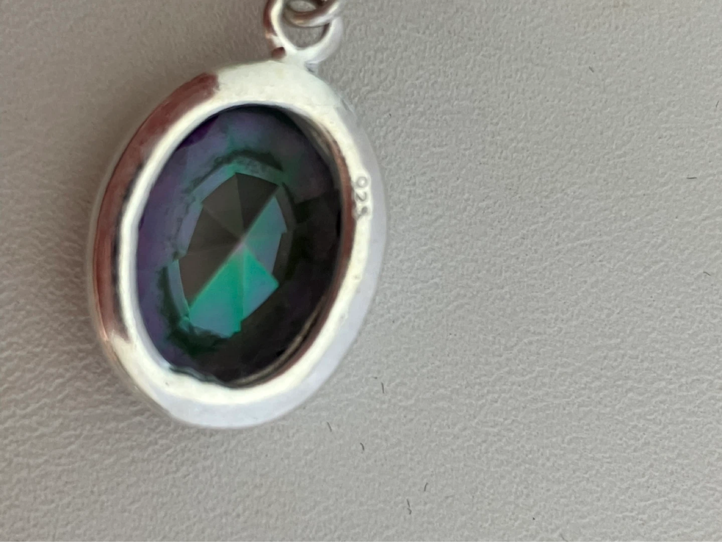 Oval Cut Mystic Topaz Sterling Silver Dangle Earrings - photo 5