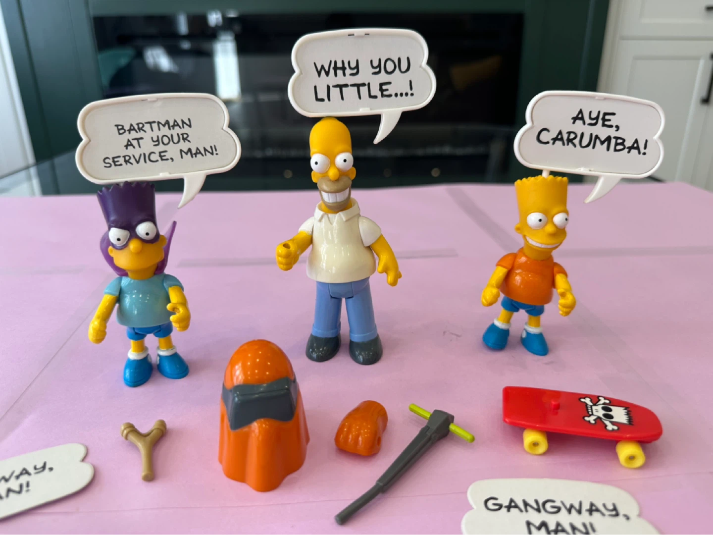 Vintage 1990 Mattel The Simpsons Figure Lot Homer Bart Bartman