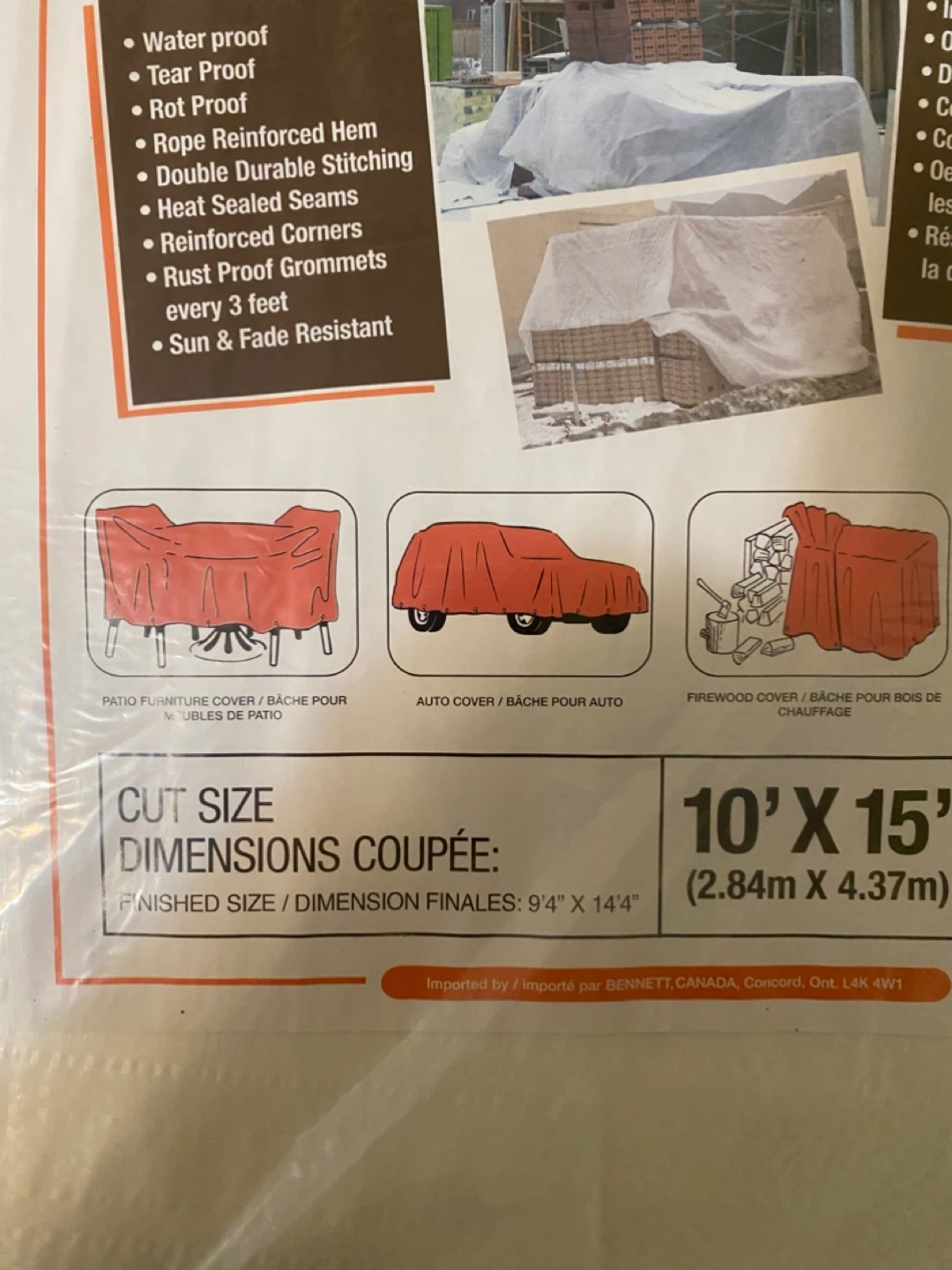 Bennett 10' x 15' Reinforced Tarpaulin - photo 4