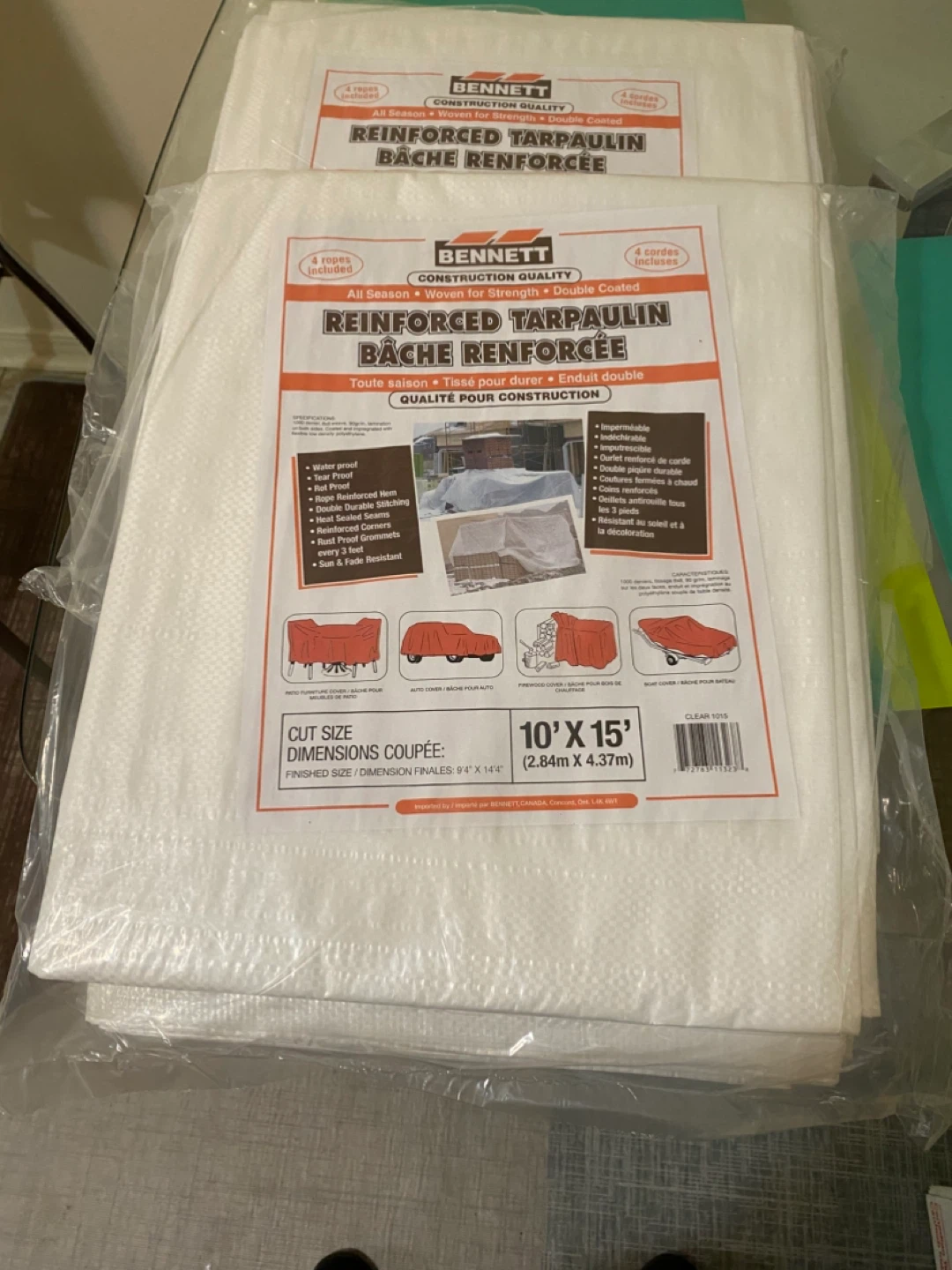 Bennett 10' x 15' Reinforced Tarpaulin