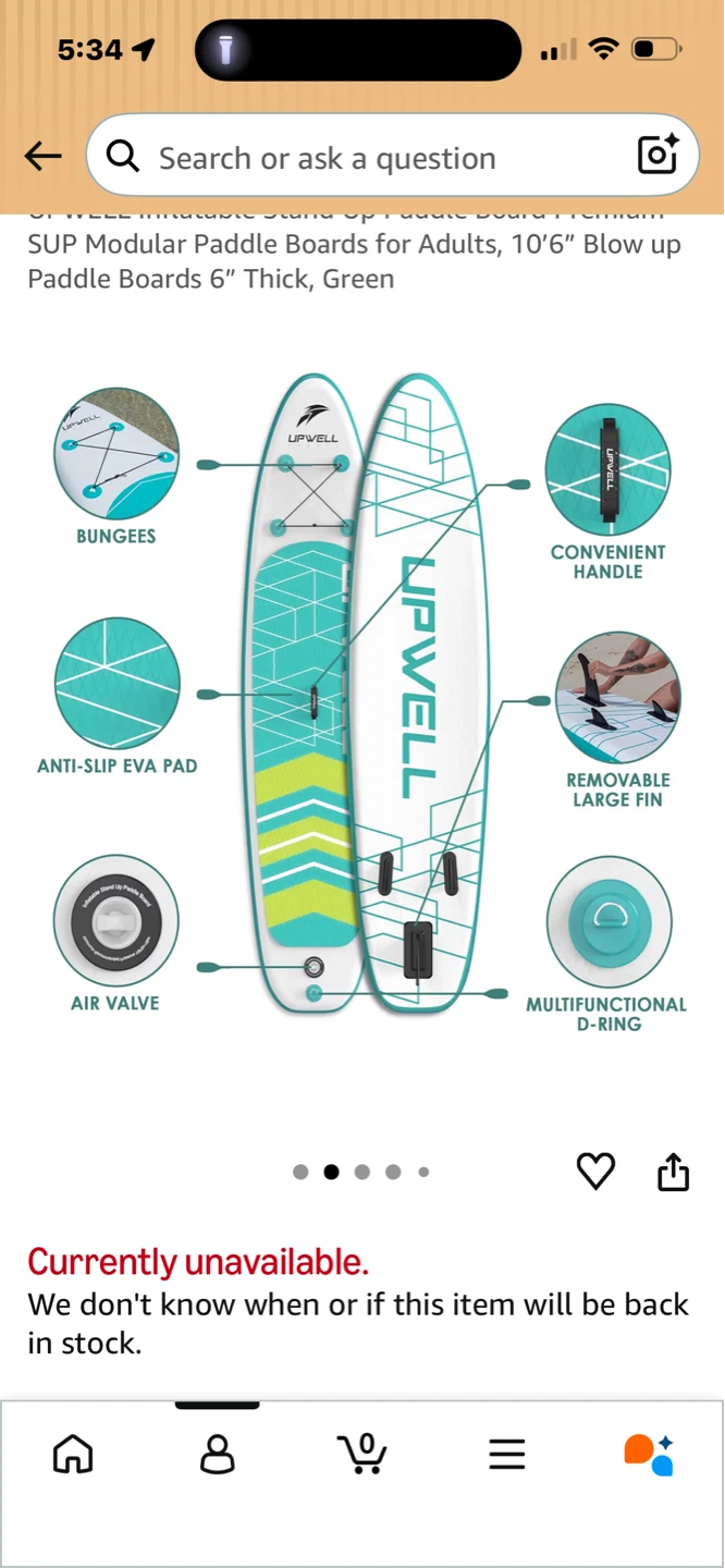 UPWELL Inflatable Stand Up Paddle Board 10’6” - photo 2