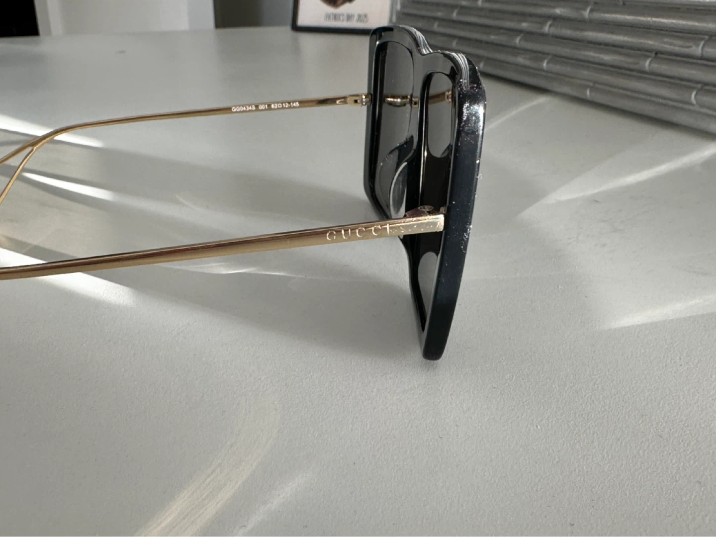 Gucci Black & Gold Oversized Square Sunglasses - photo 5
