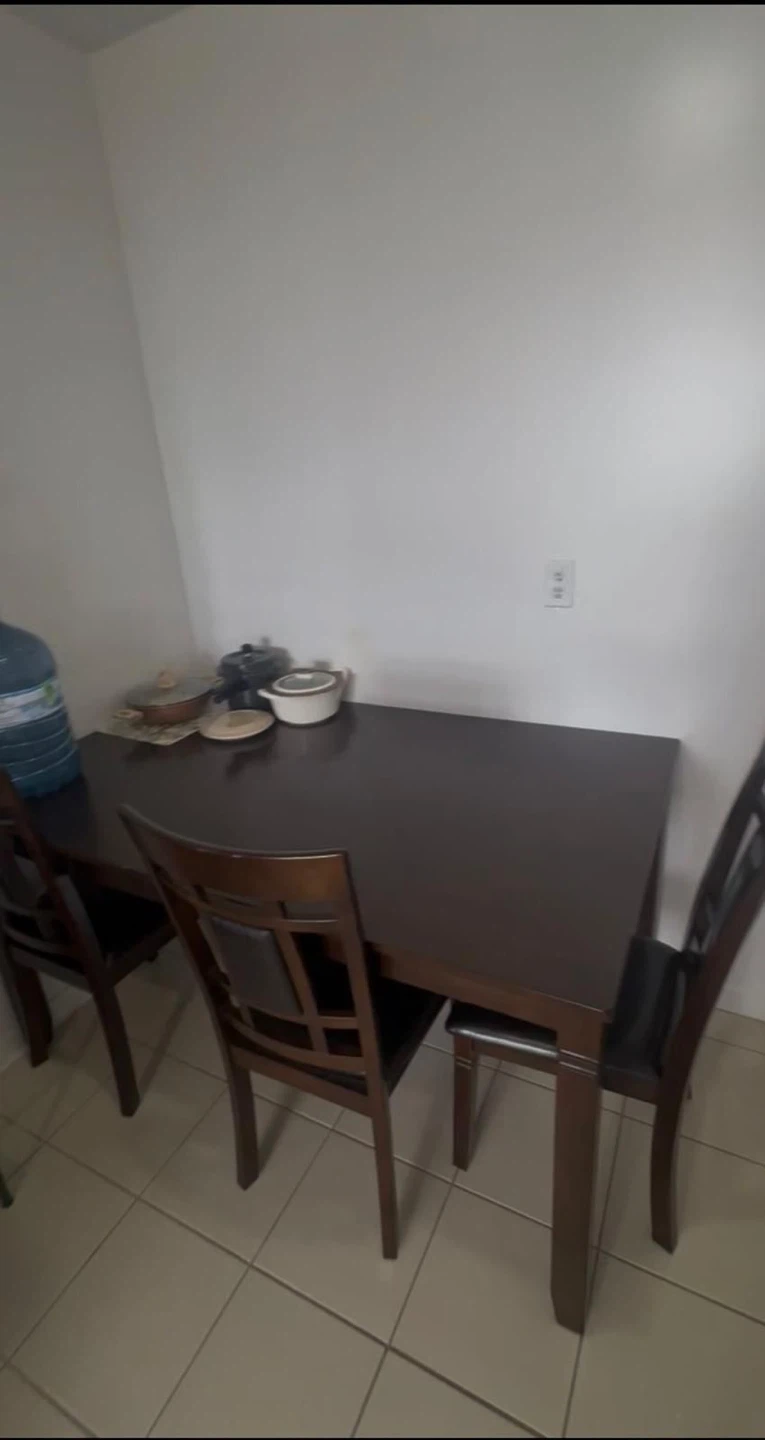 Dark Brown Dining Set with 6 Chairs - photo 2