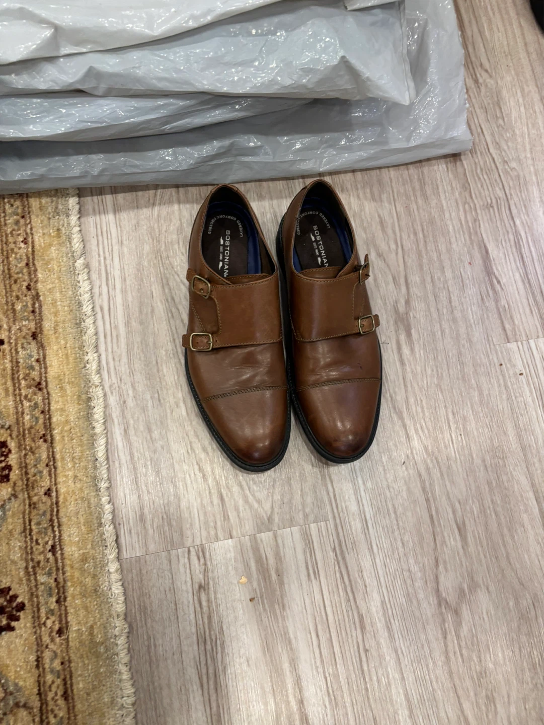 Bostonian Brown Leather Double Monk Strap Shoes