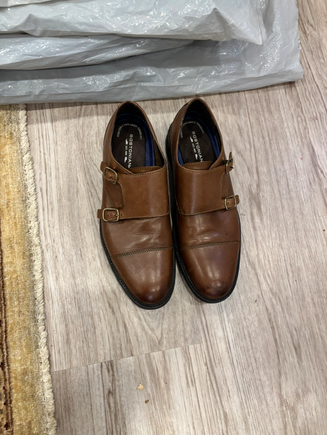 Bostonian Brown Leather Double Monk Strap Shoes - photo 2