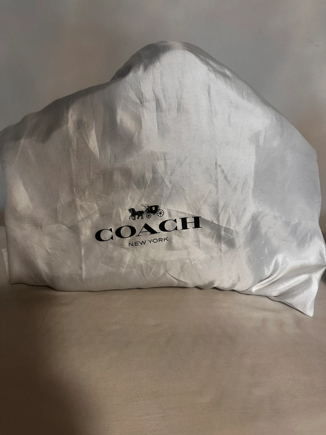 Coach Navy Leather Floral Embellished Satchel Handbag