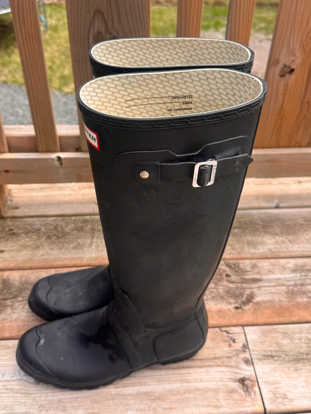 Hunter Tall Black Rubber Rain Boots - photo 2