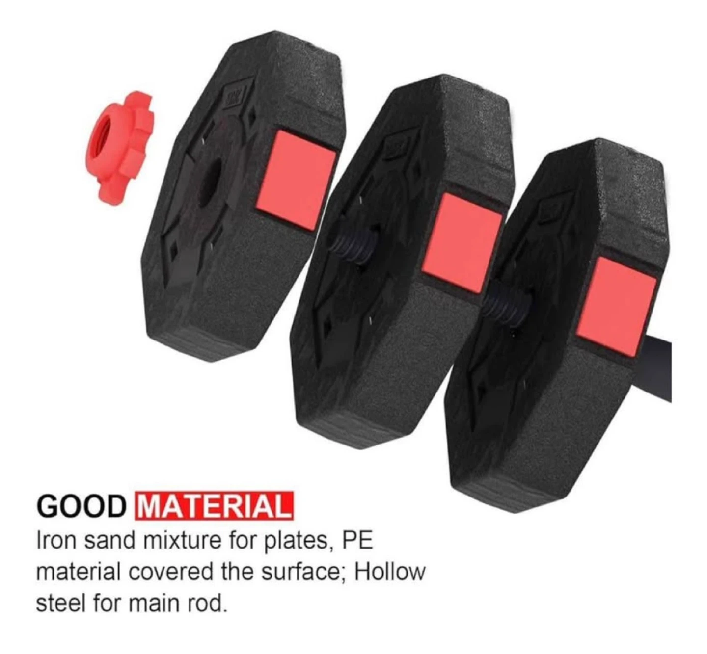 Adjustable Dumbbell Set with Barbell Connector - photo 2