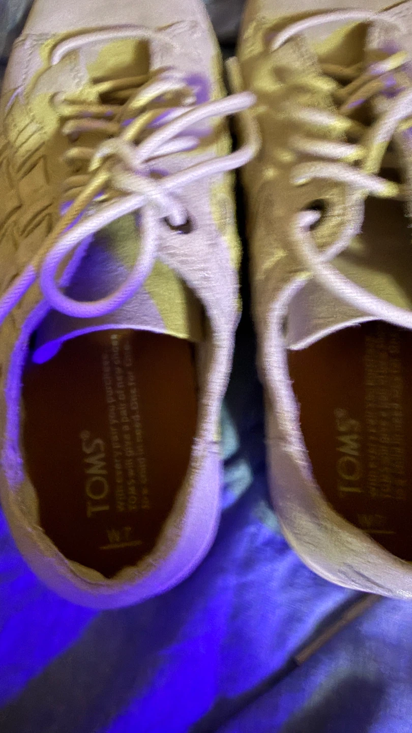 TOMS Women's Beige Woven Suede Sneakers Size 7 - photo 2