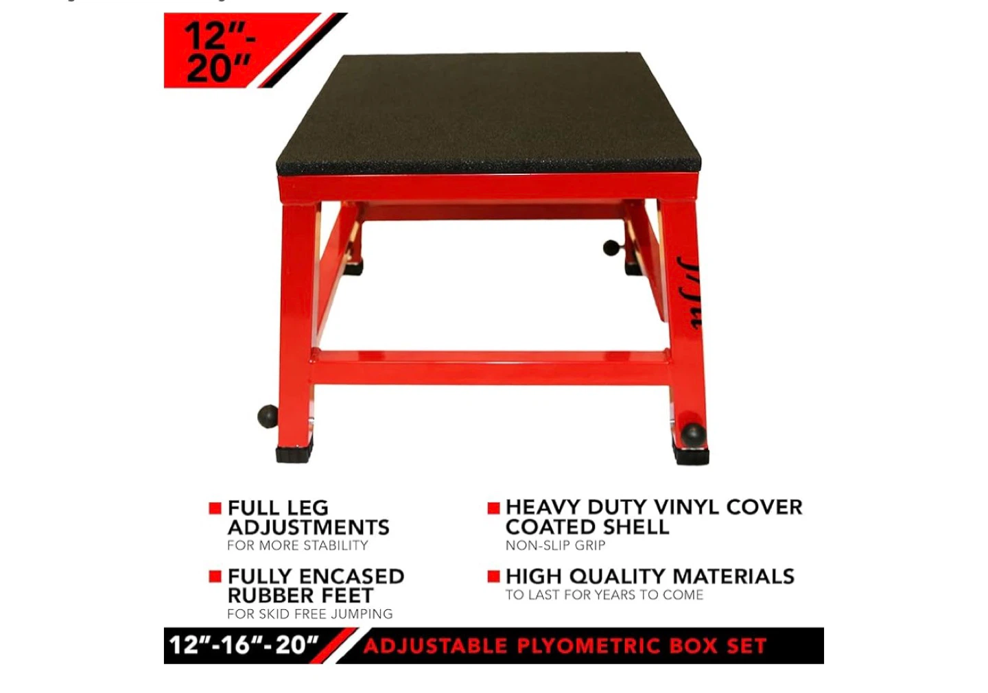 Jefe Adjustable Plyometric Box Set (12"-20") - photo 3